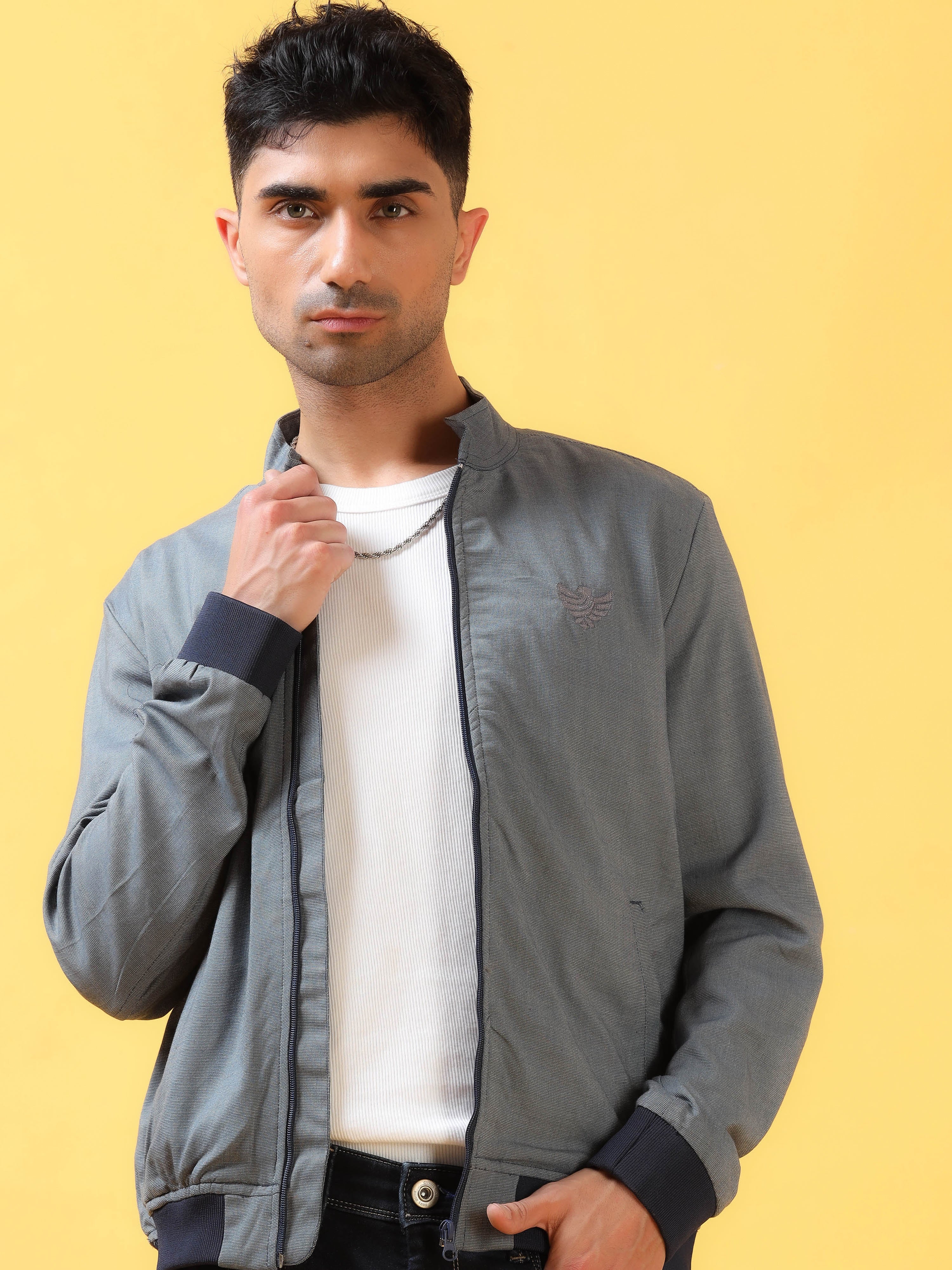 Dusty Grey Solid Bomber