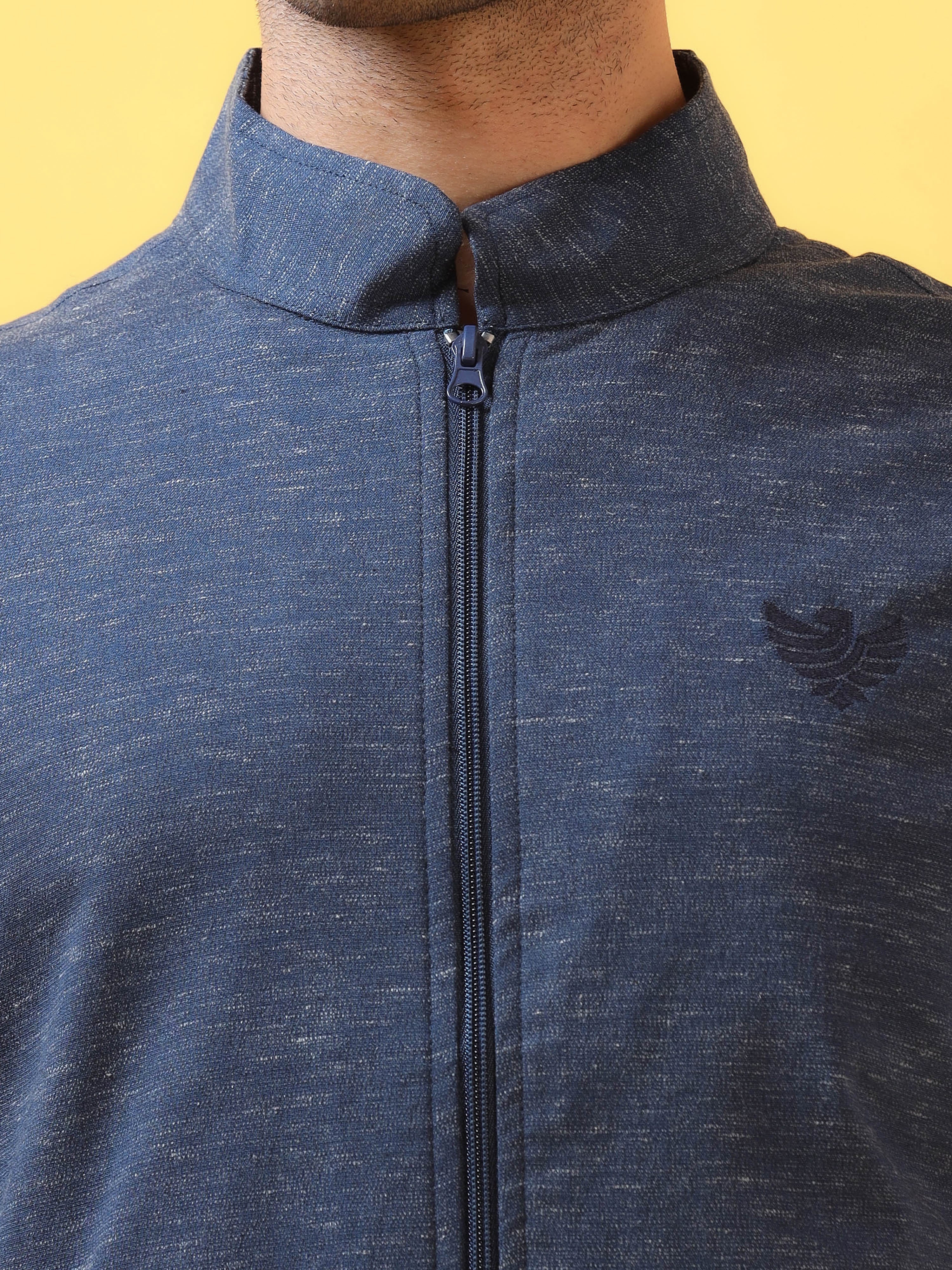 Sharp Blue Solid Bomber