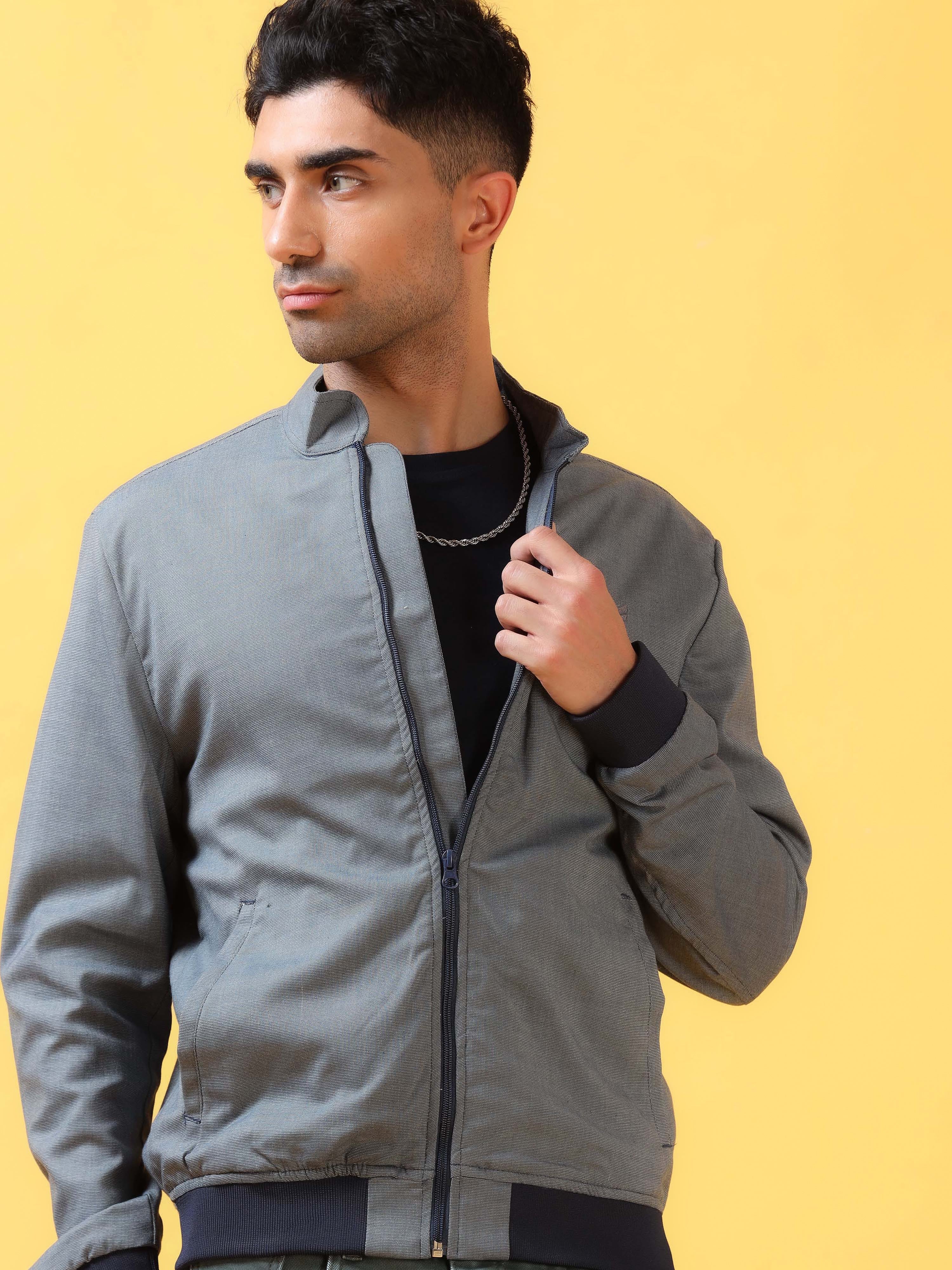 Smoky Grey Solid Bomber