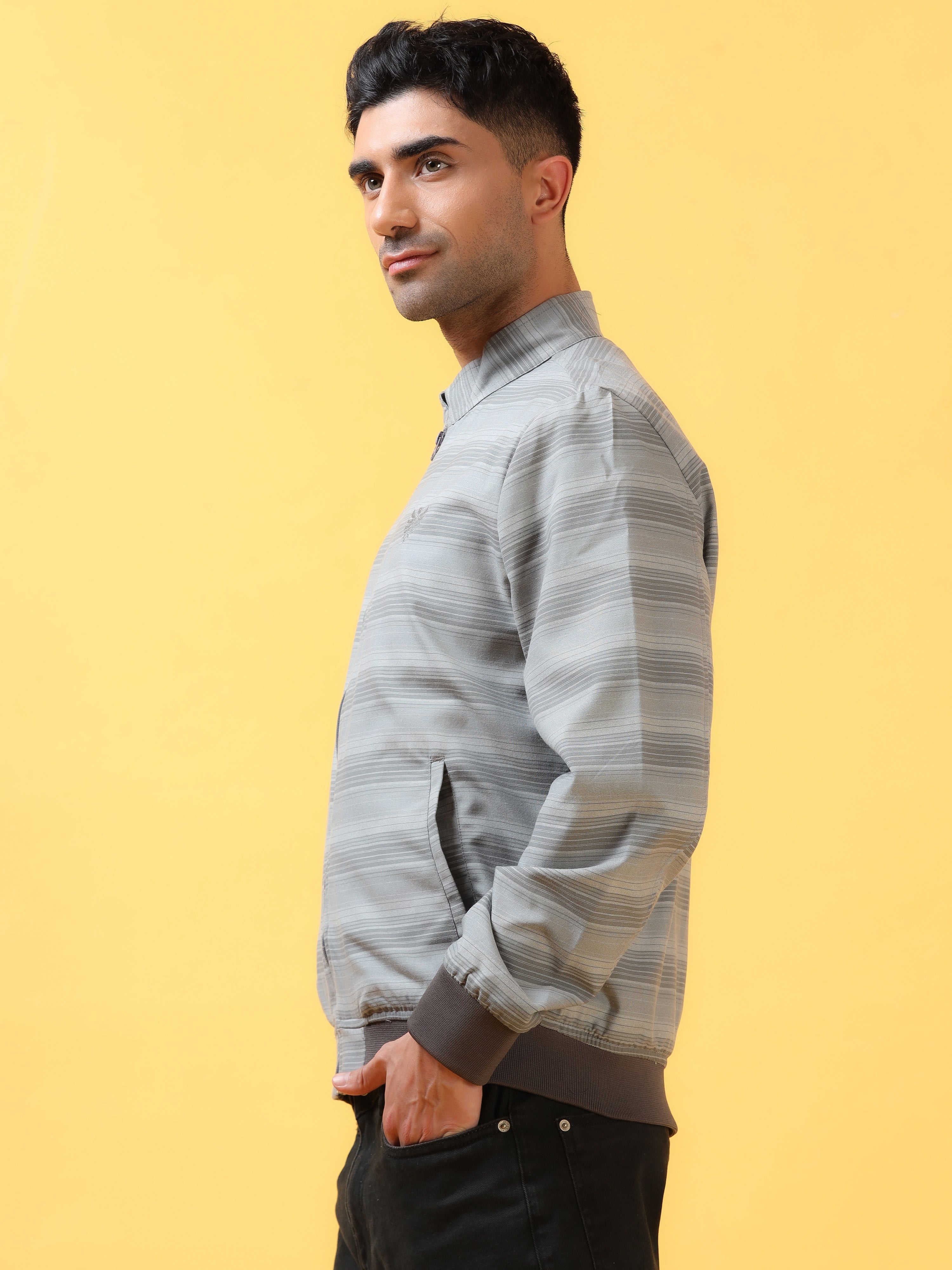 Grey Velocity Bomber Jacket