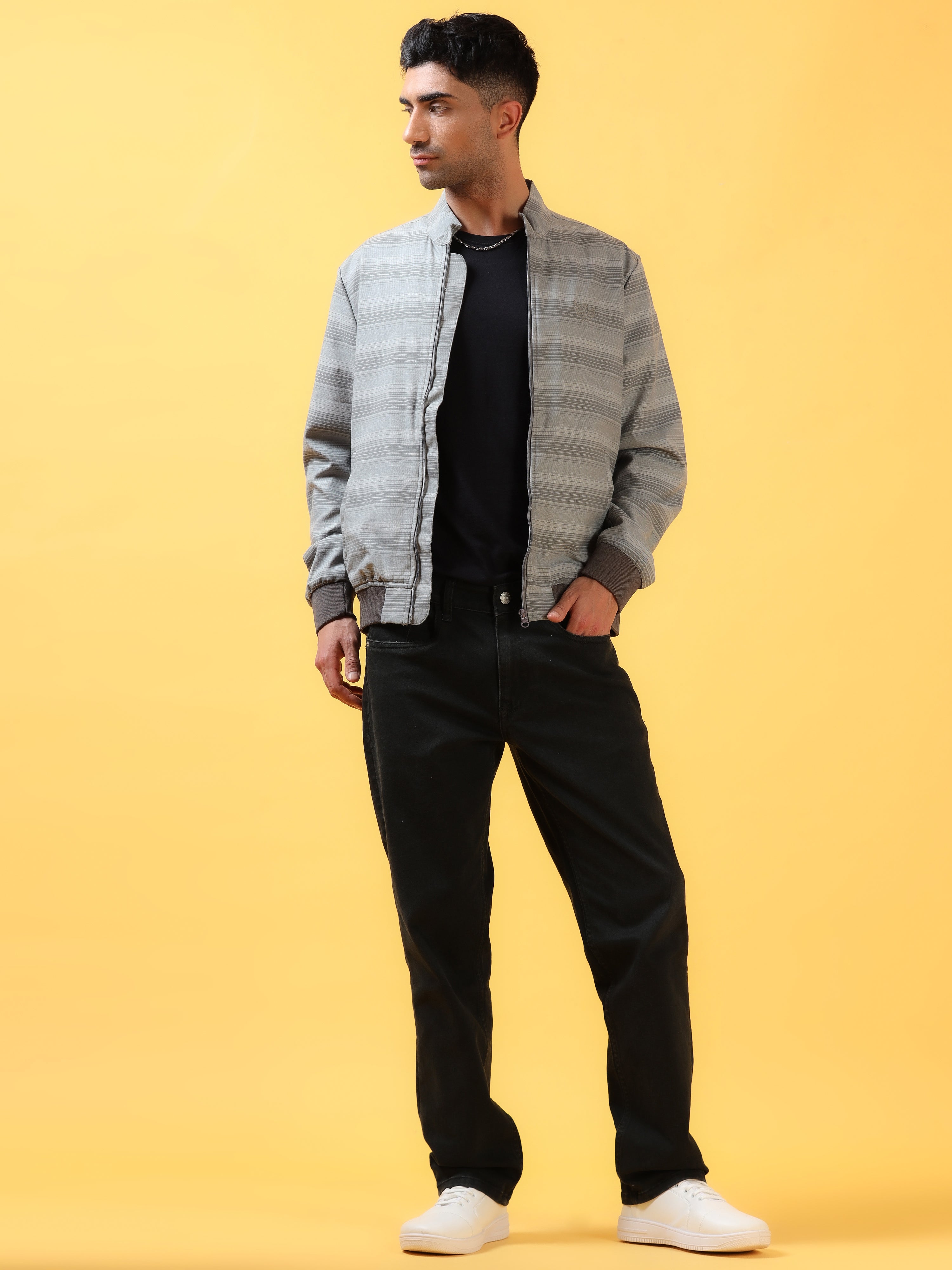 Grey Velocity Bomber Jacket