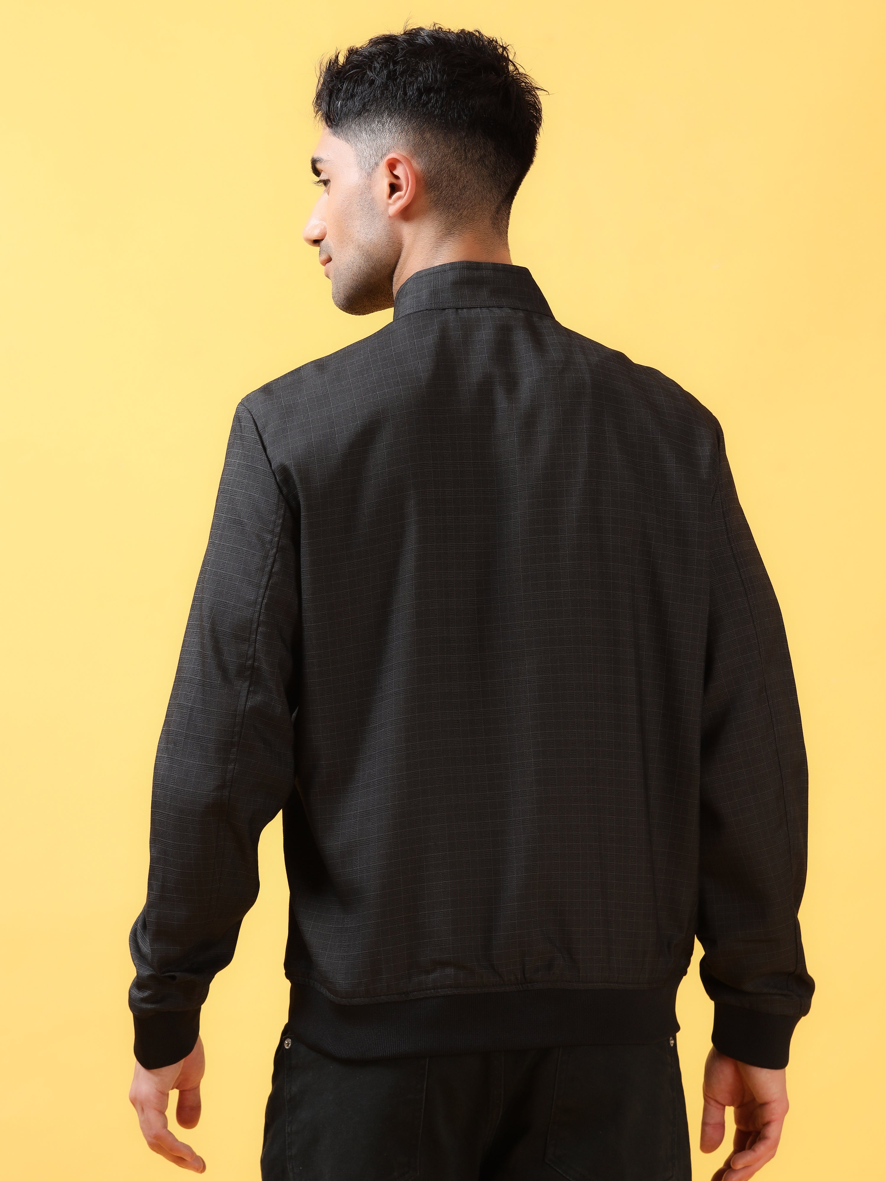 Black Gridlock Bomber Jacket