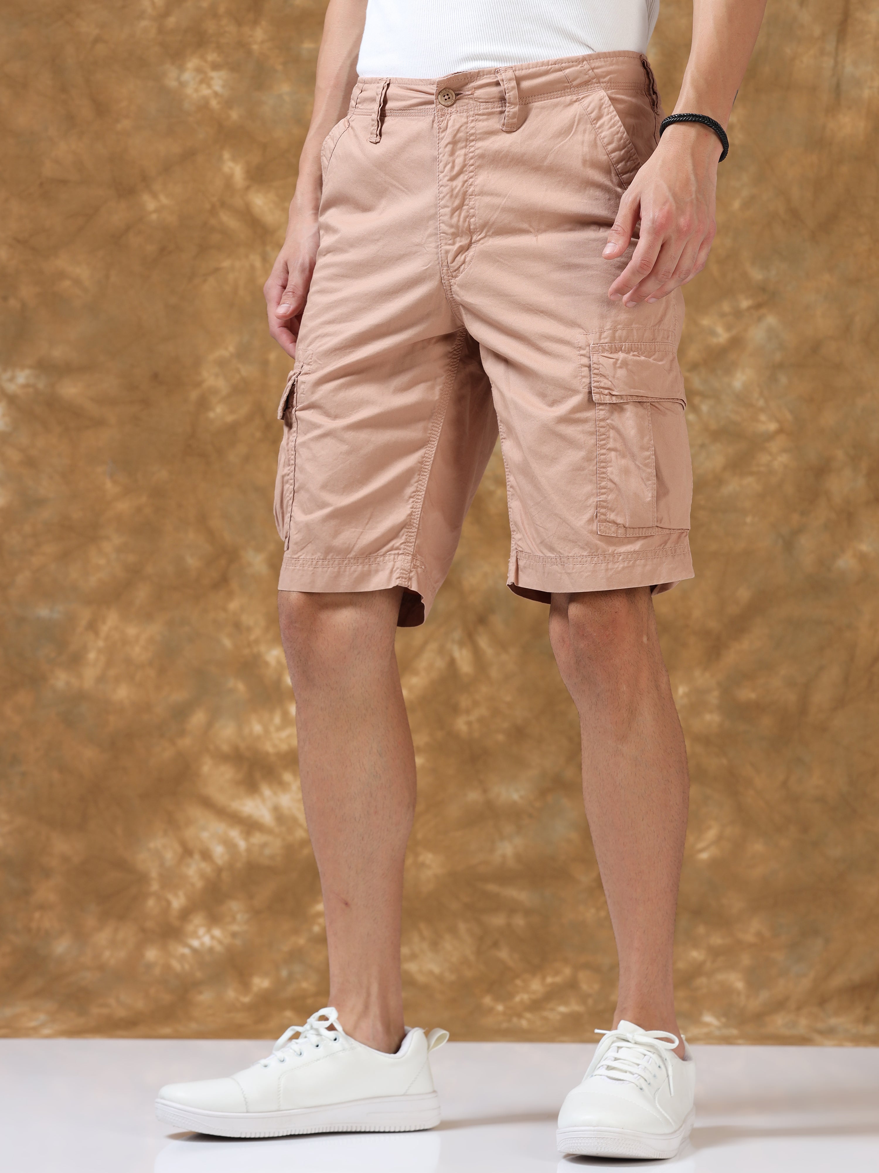 Vibrant Pink Cotton Shorts