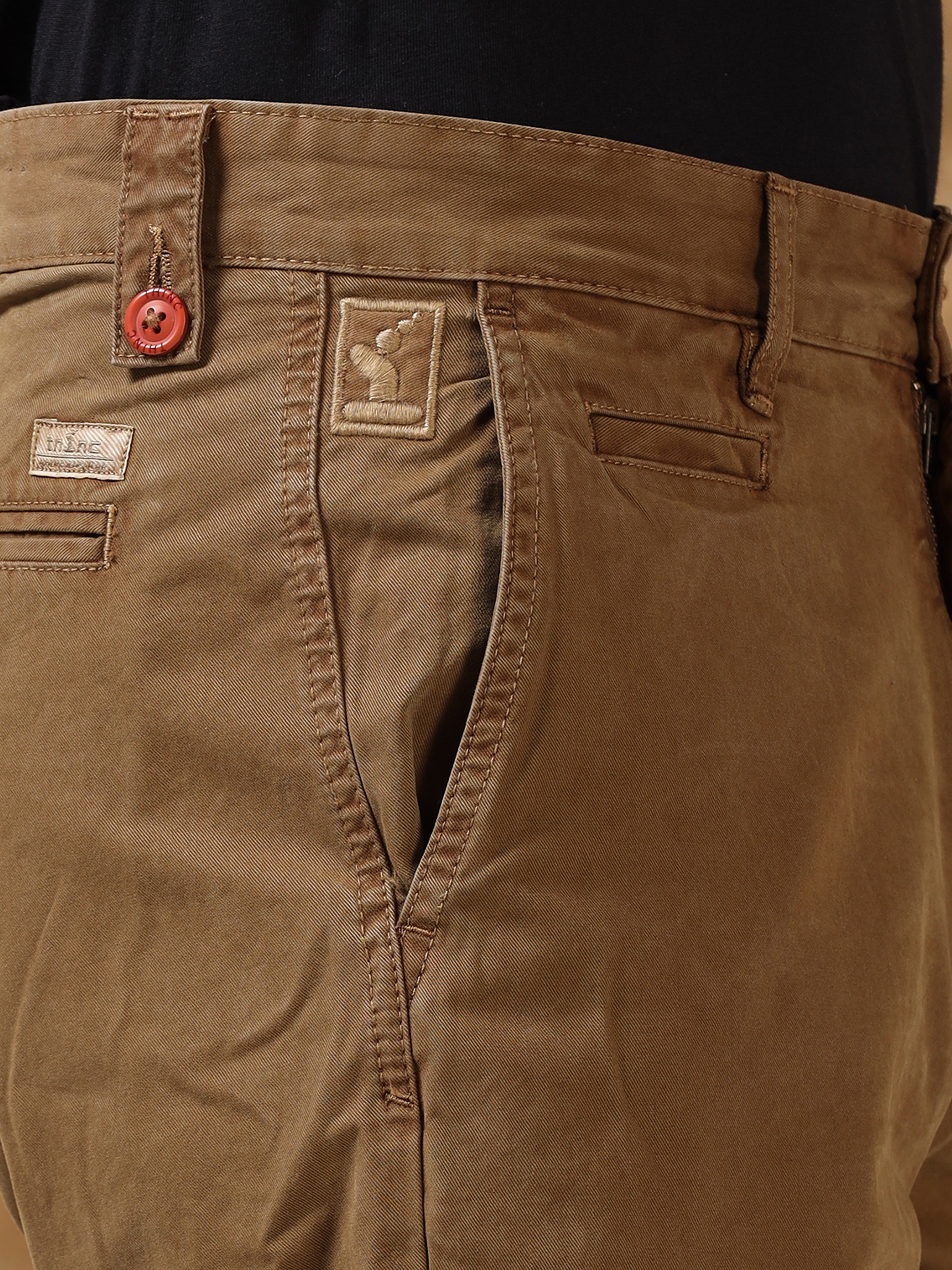 Cotton Cascade Khaki Shorts