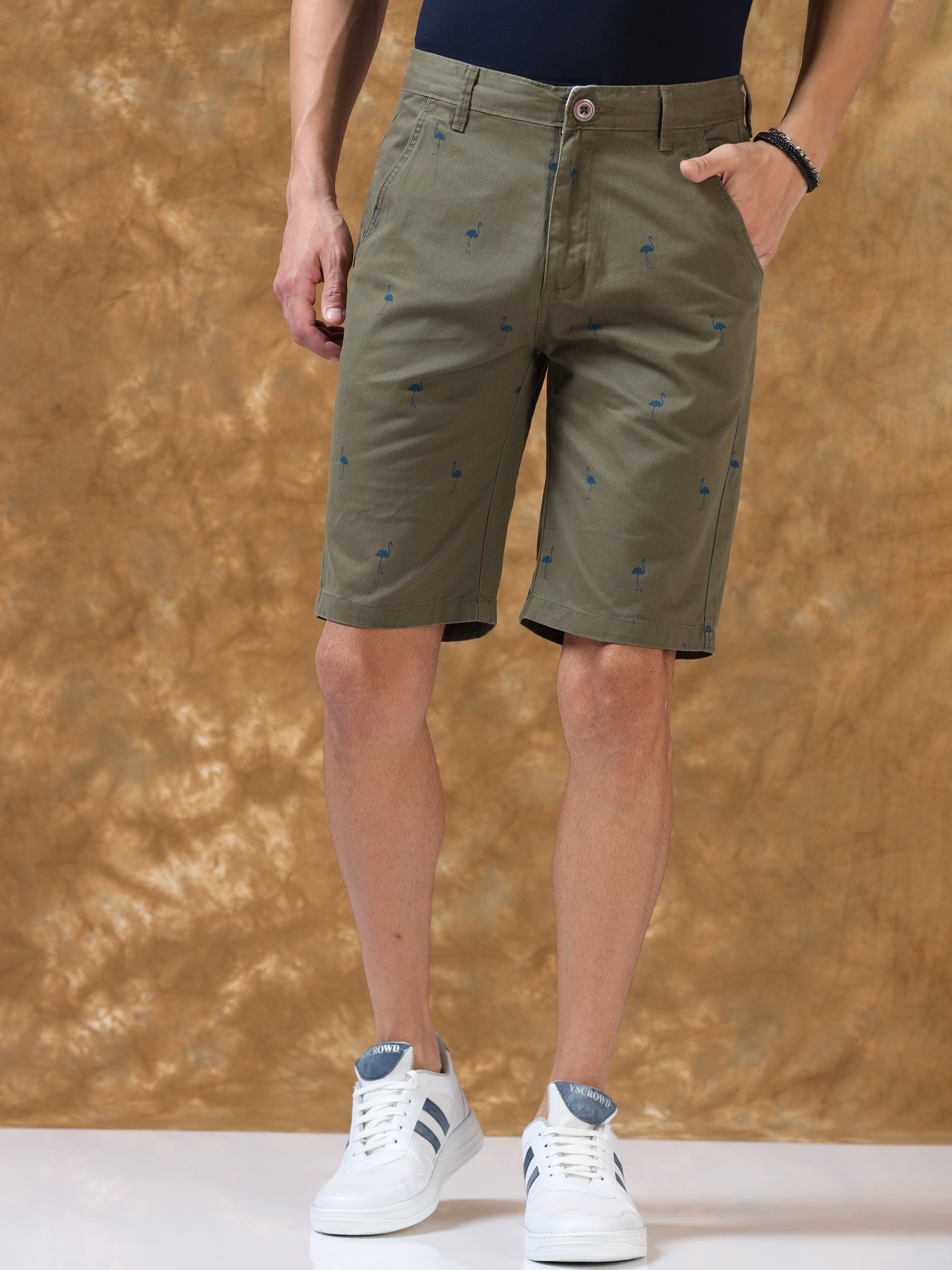 Versatile Olive Cotton Shorts