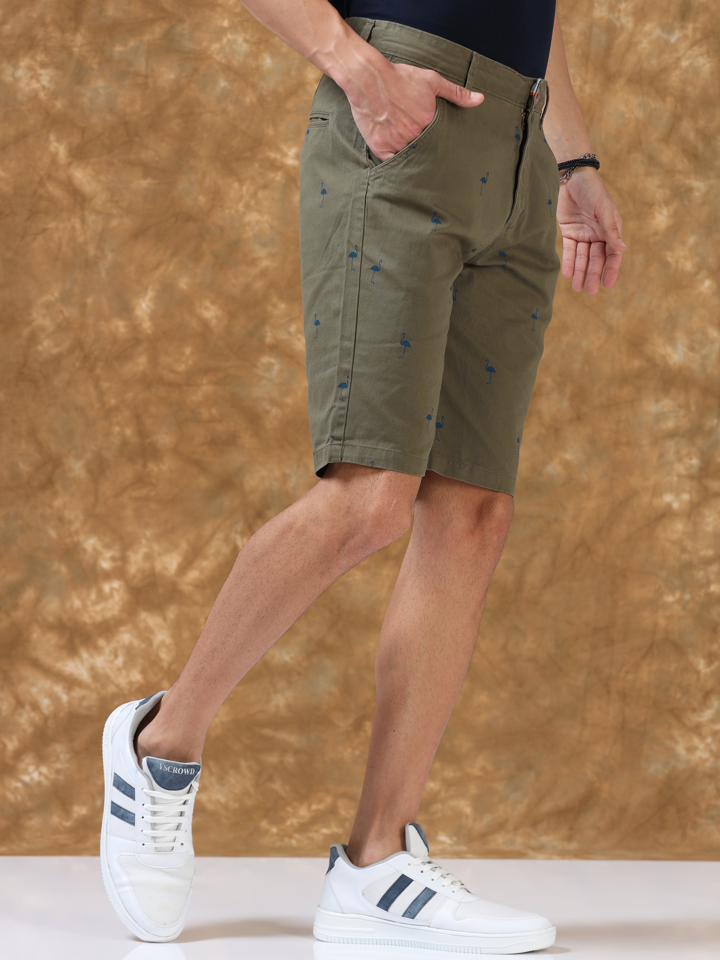 Versatile Olive Cotton Shorts