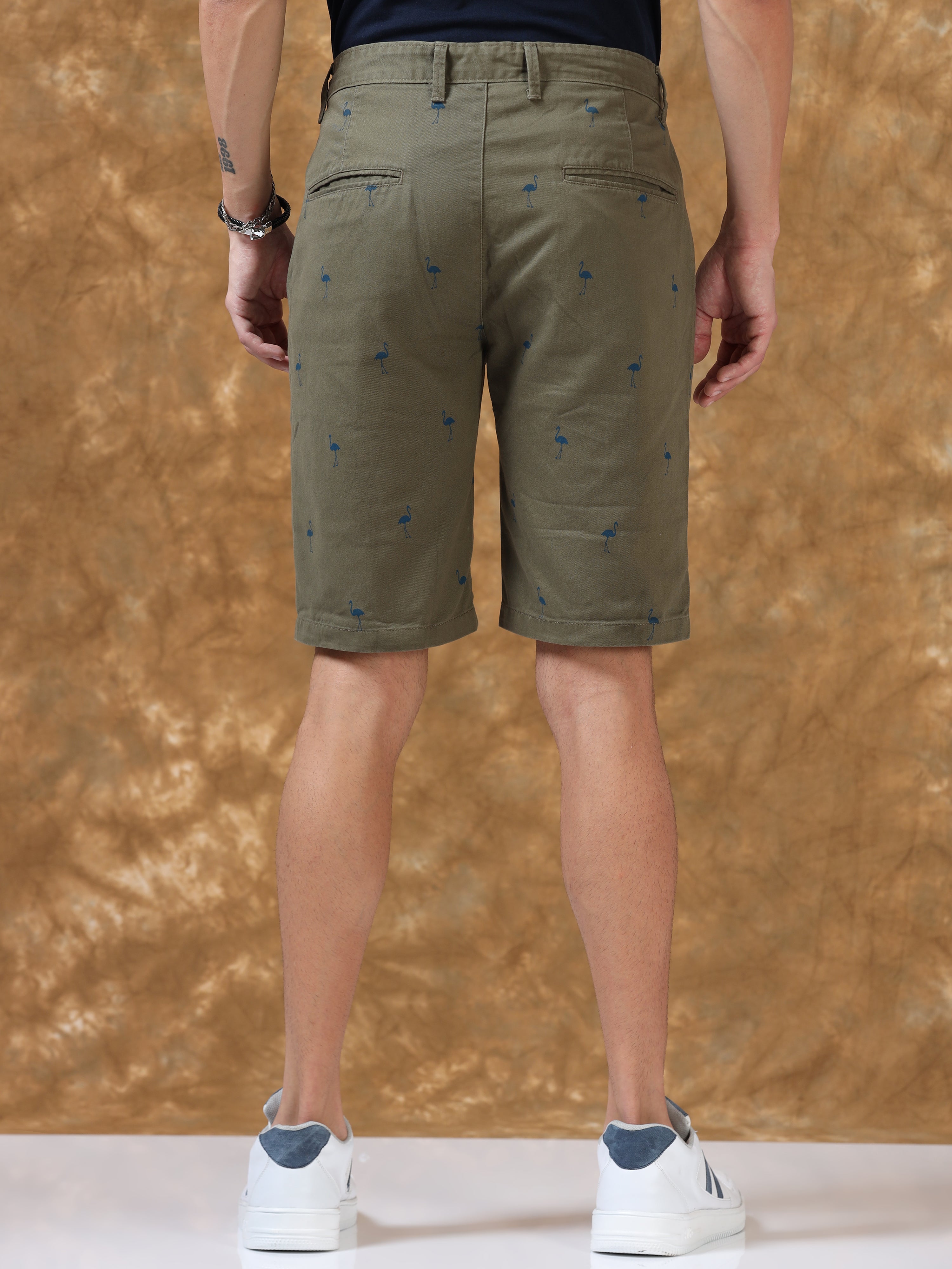 Versatile Olive Cotton Shorts