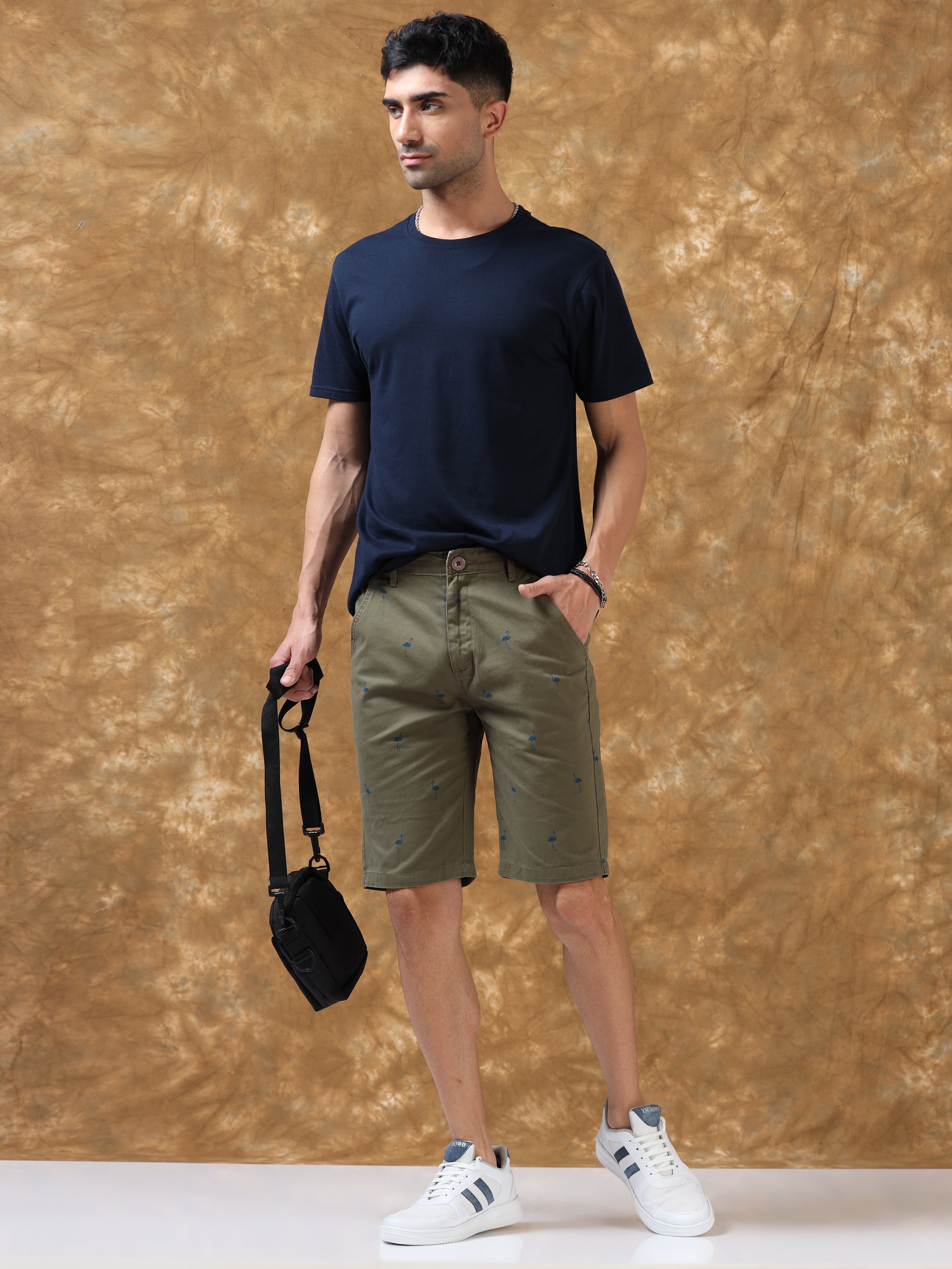 Versatile Olive Cotton Shorts