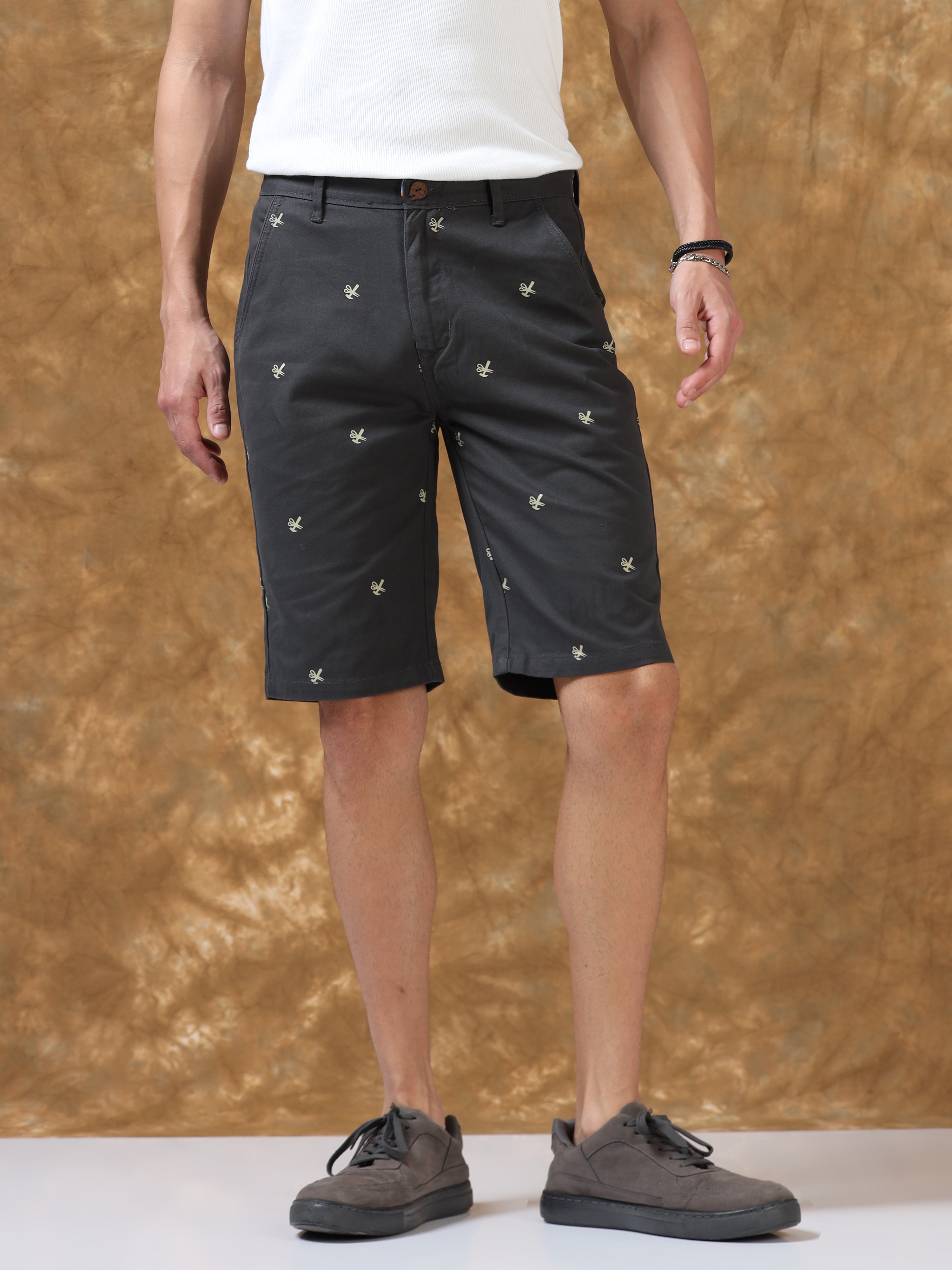 Premium Grey Cotton Shorts