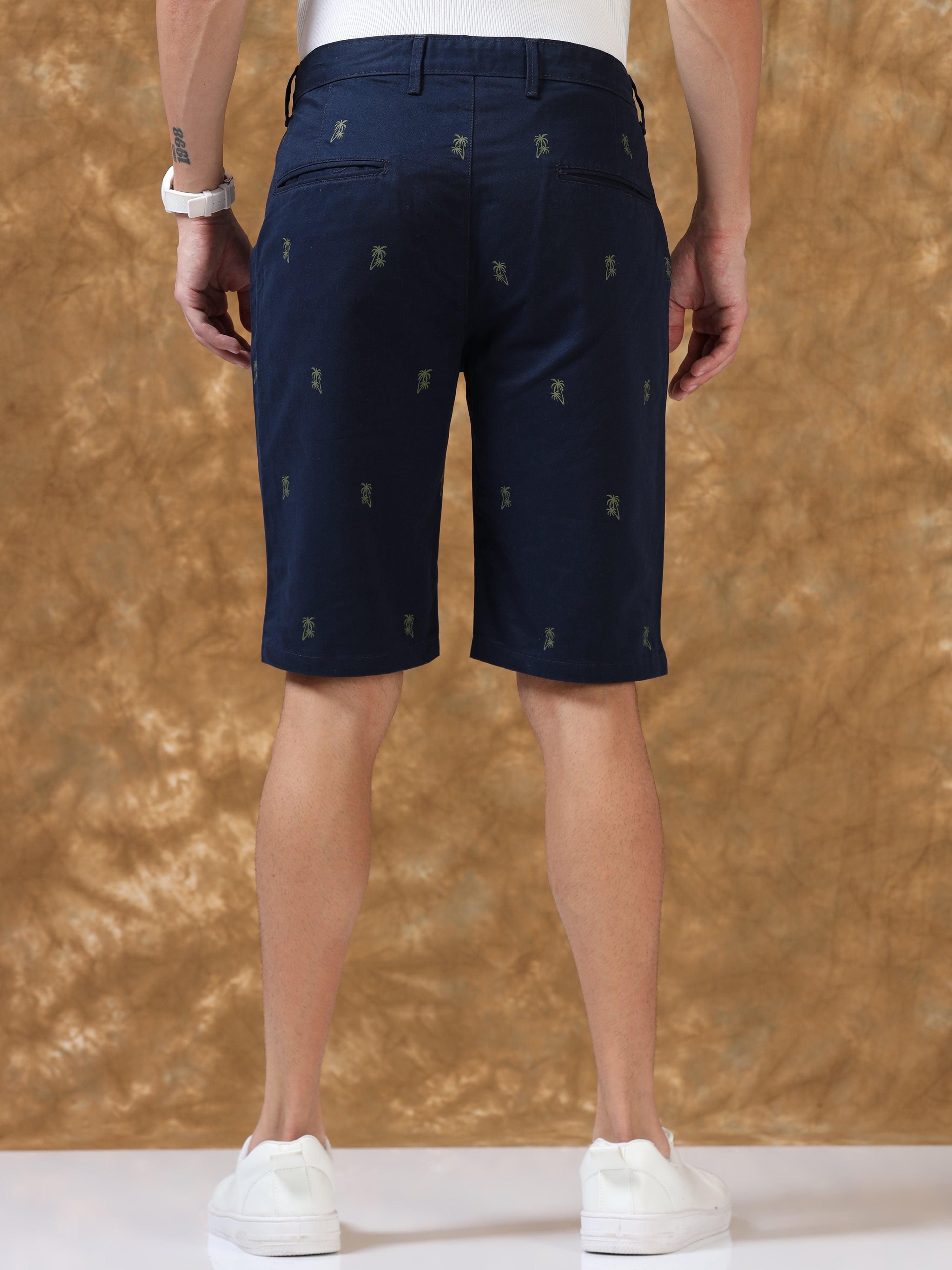 Nautical Bliss Navy Cotton Shorts