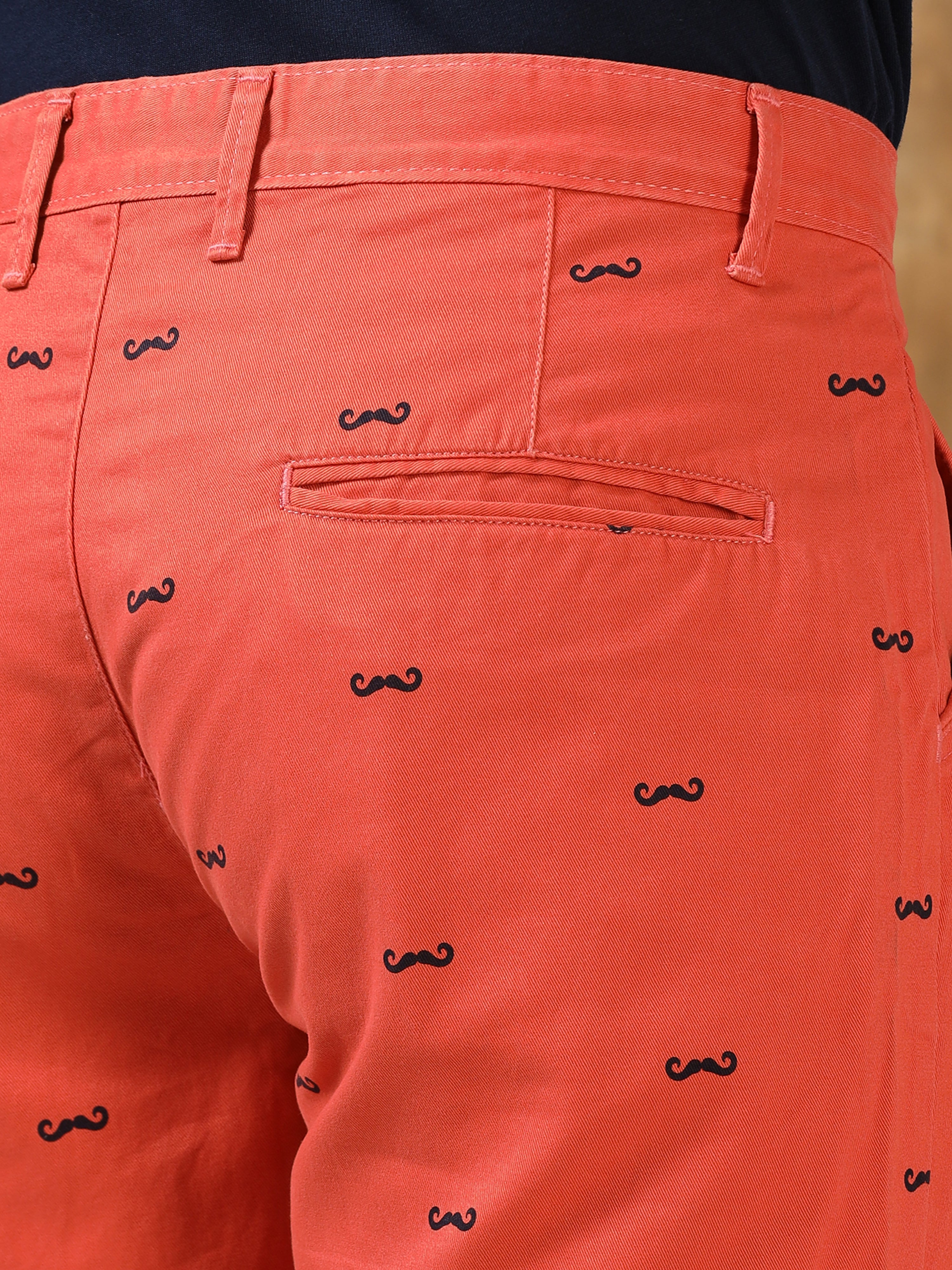 Brightly Orange Cotton Shorts