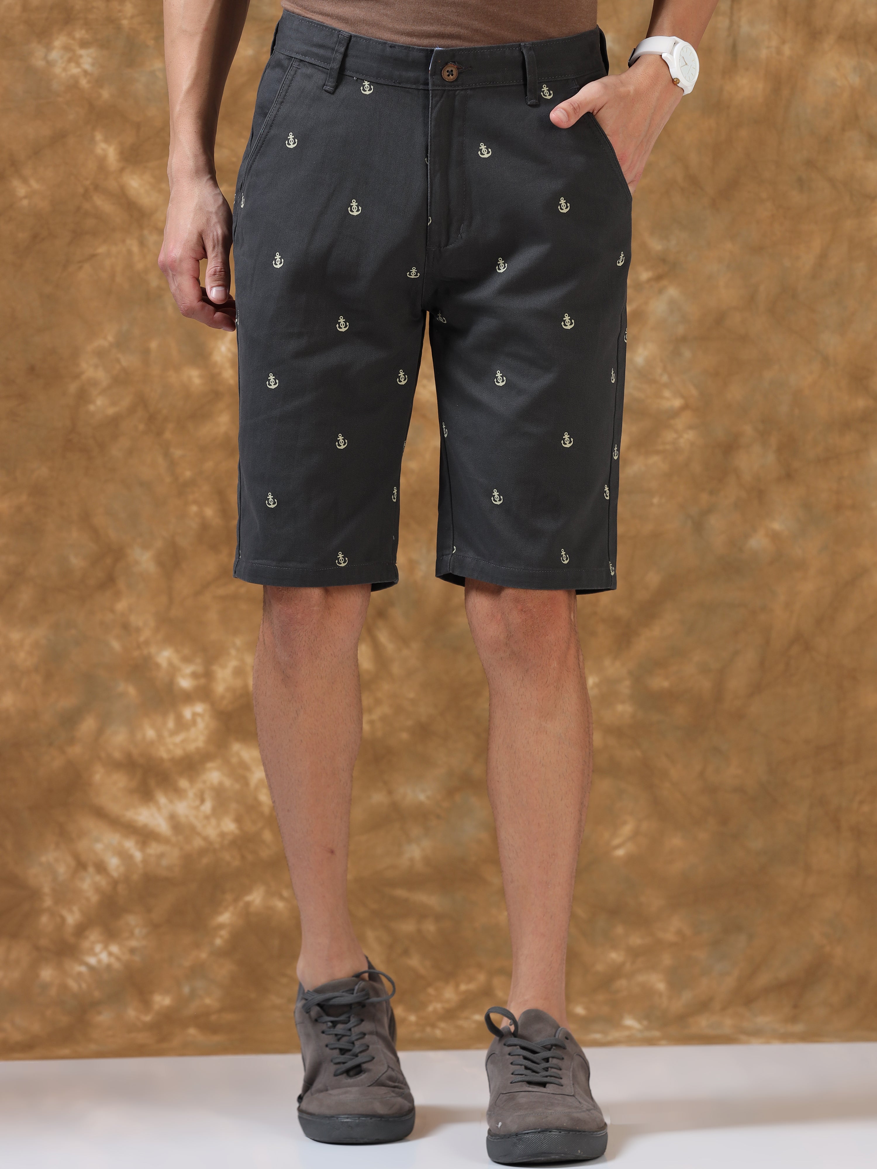 Cool Indigo Cotton Shorts