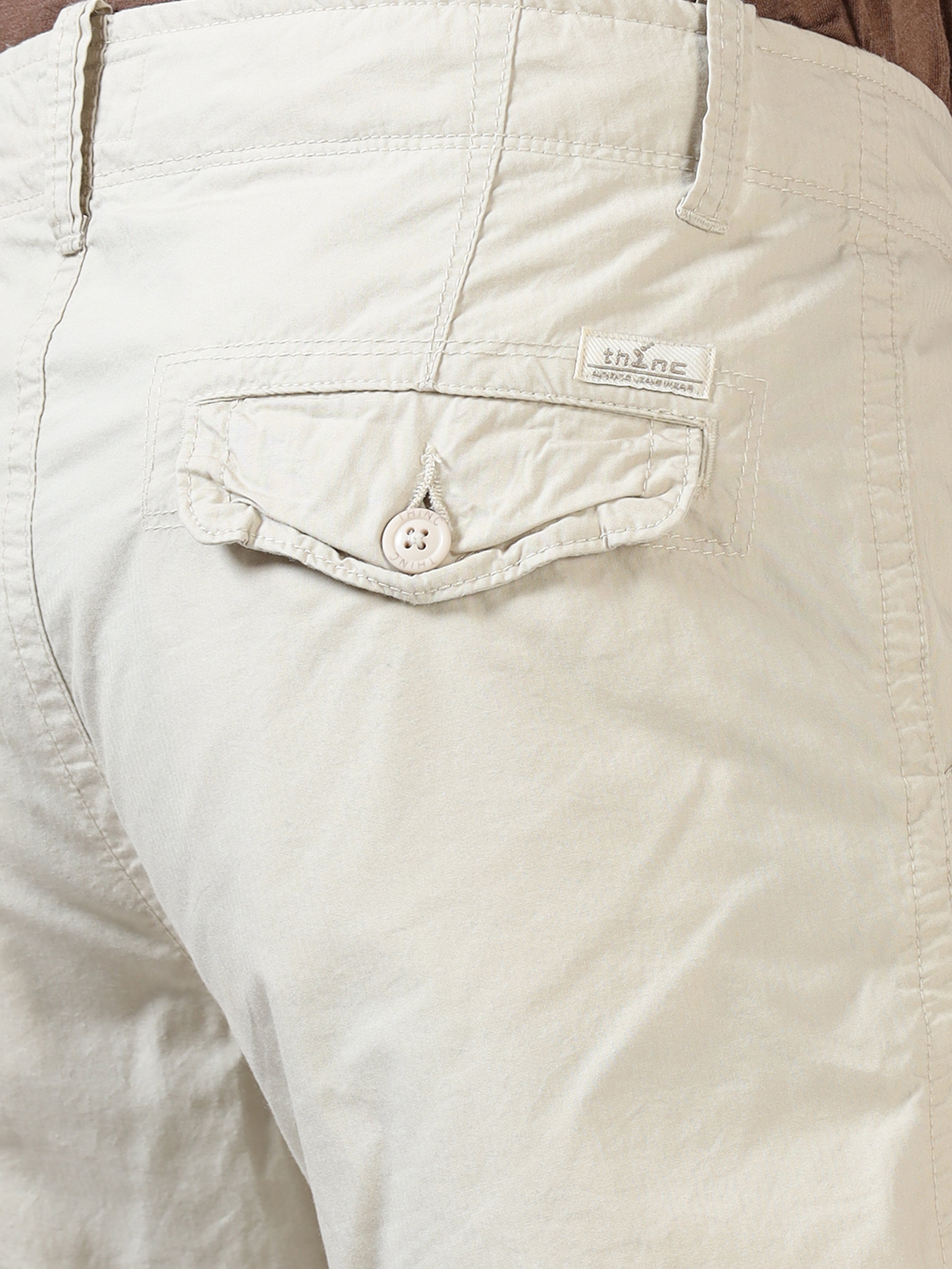 Plush Light Cream Cotton Shorts