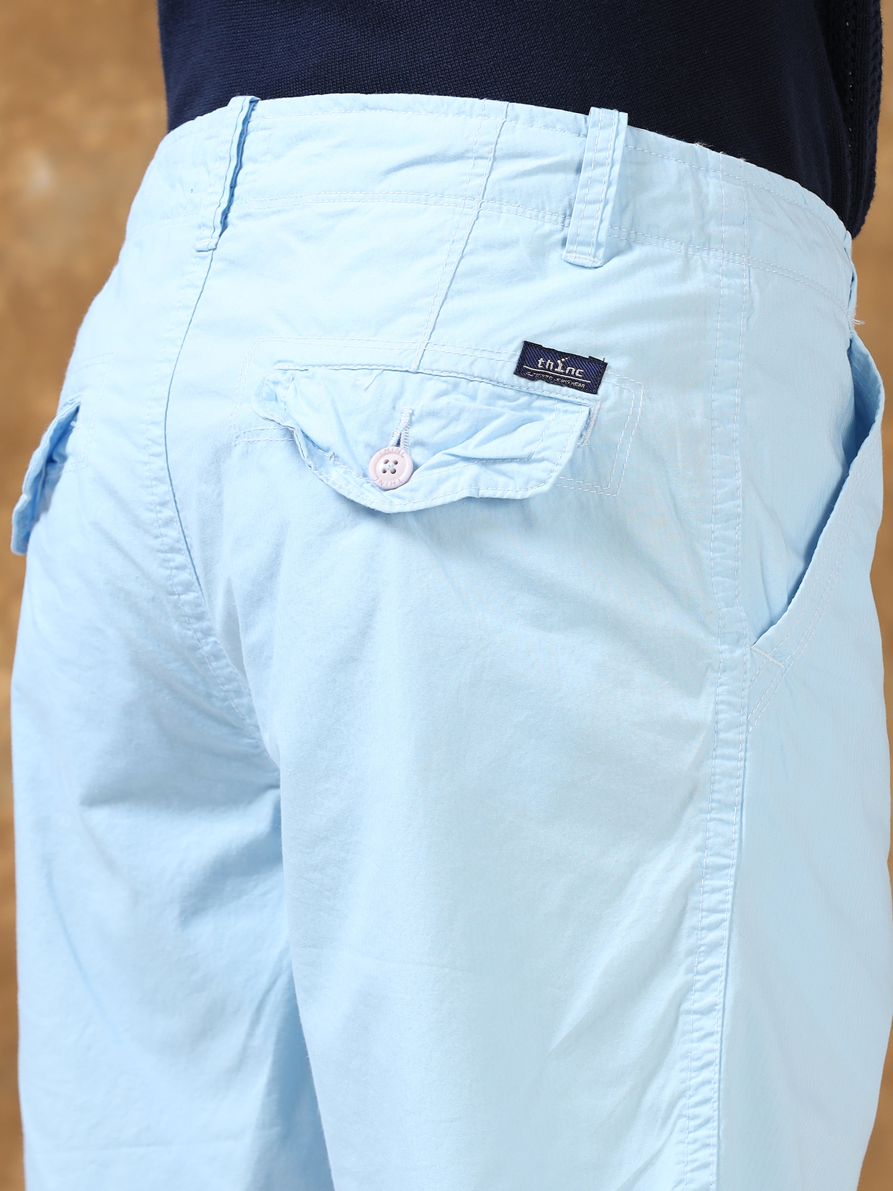 Solid Sky Blue Shorts