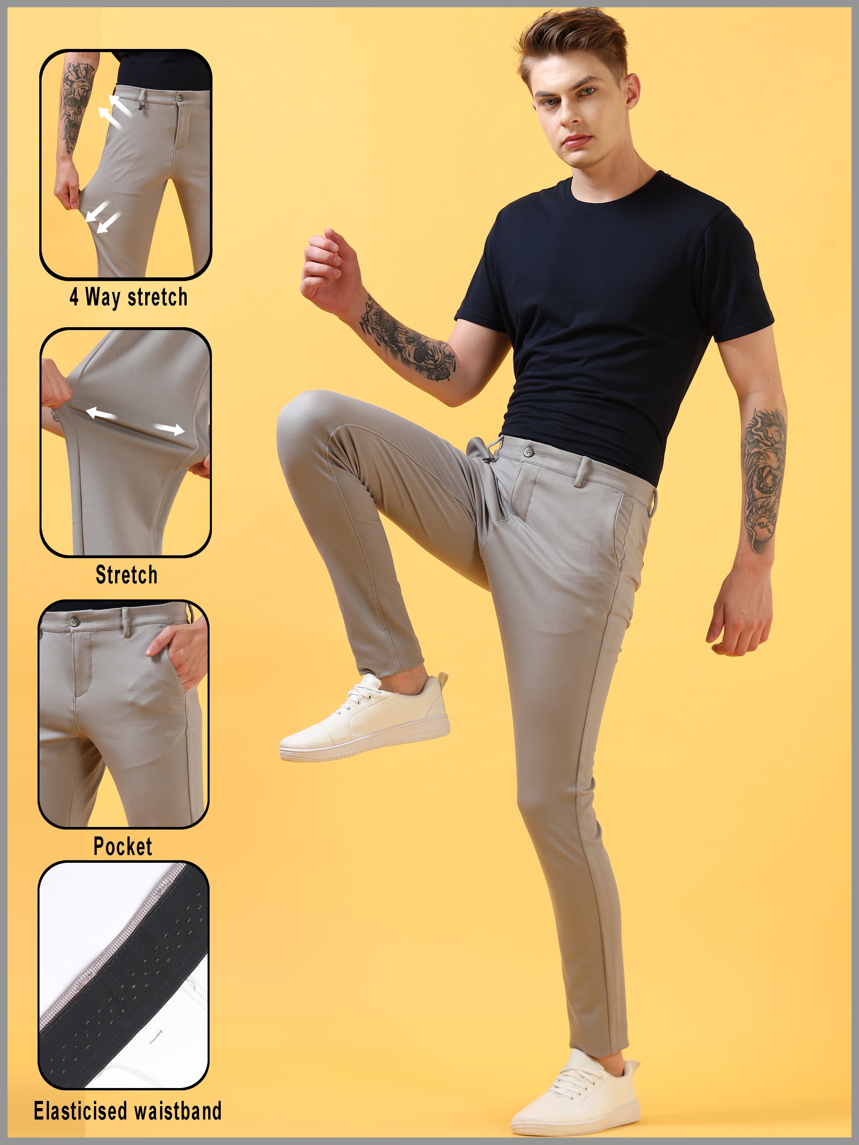 Solid Grey - All Day Trouser