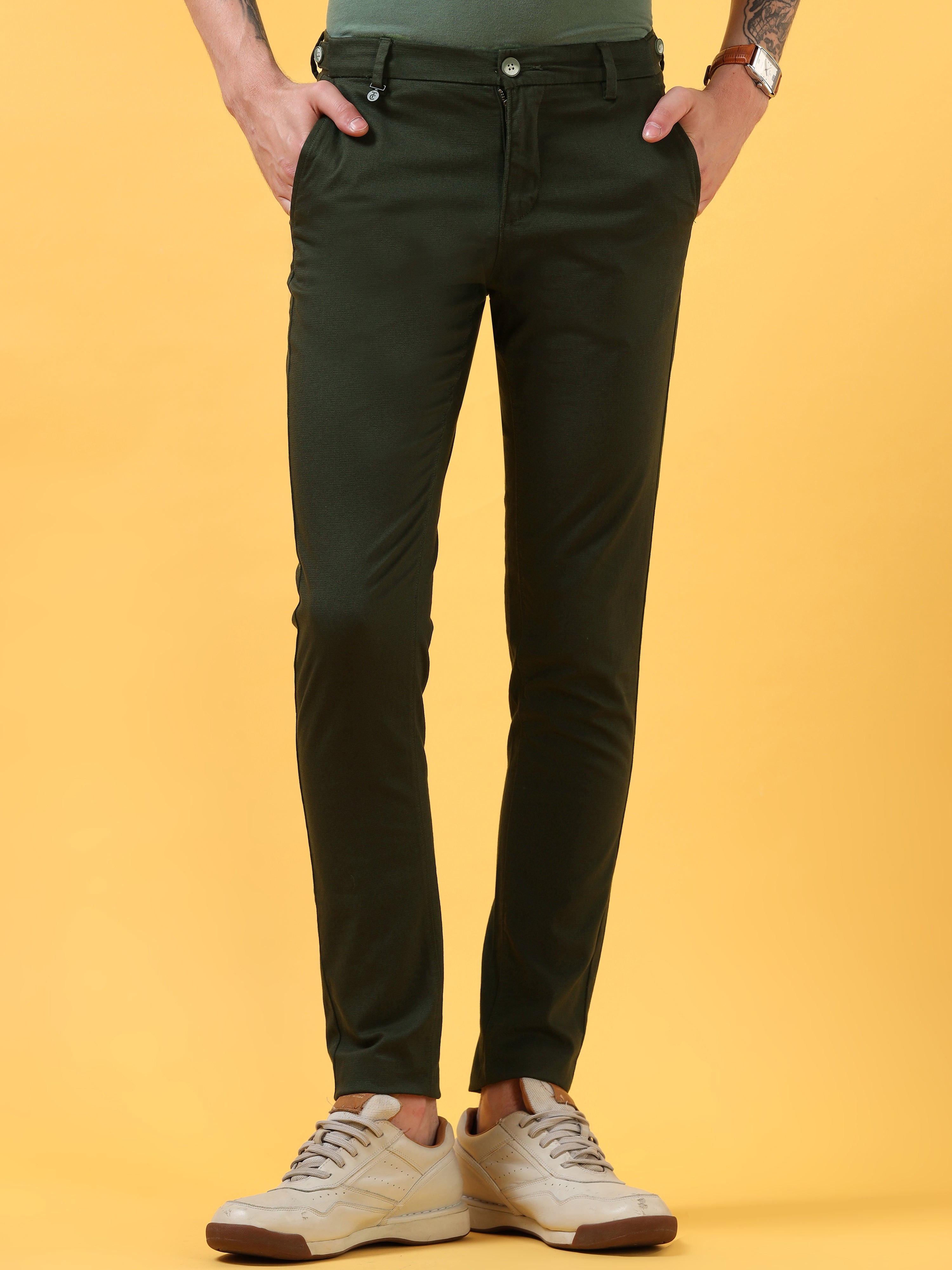 Olive allure Casual Trousers