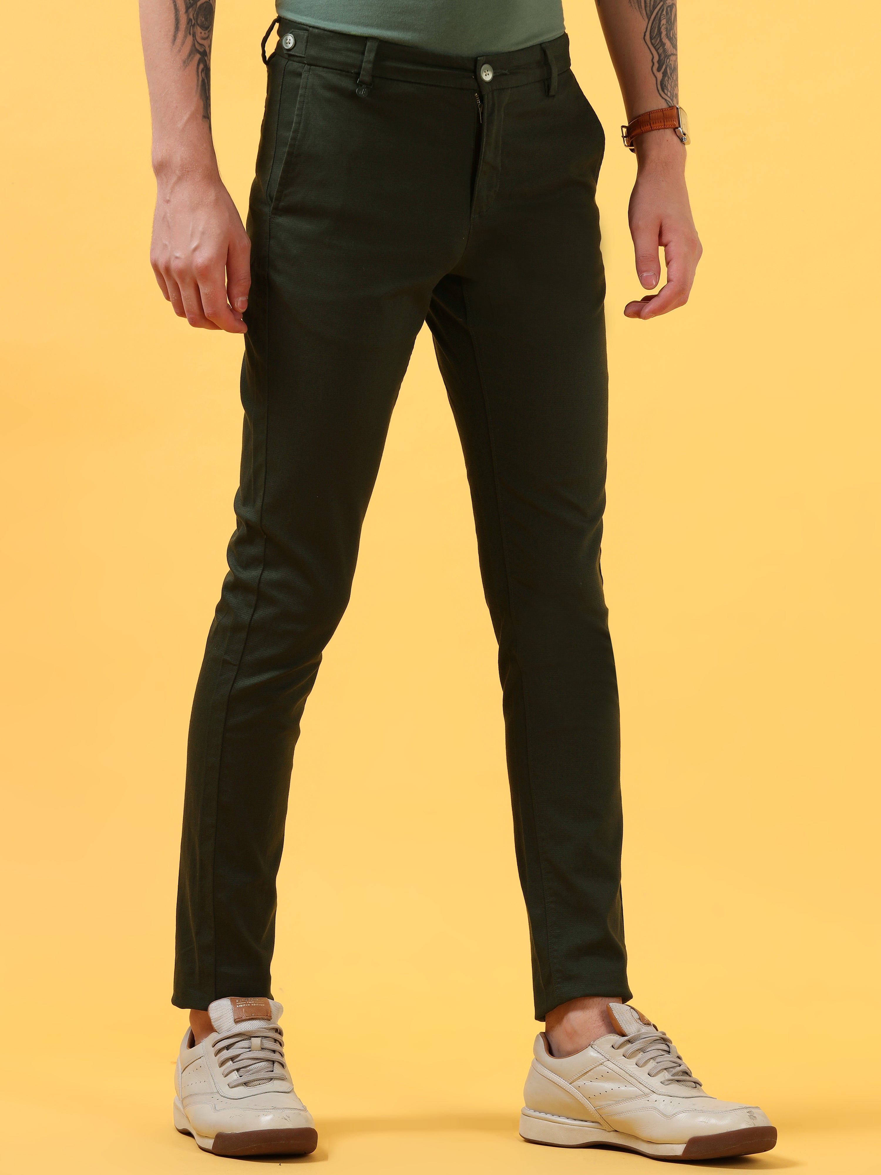 Olive allure Casual Trousers