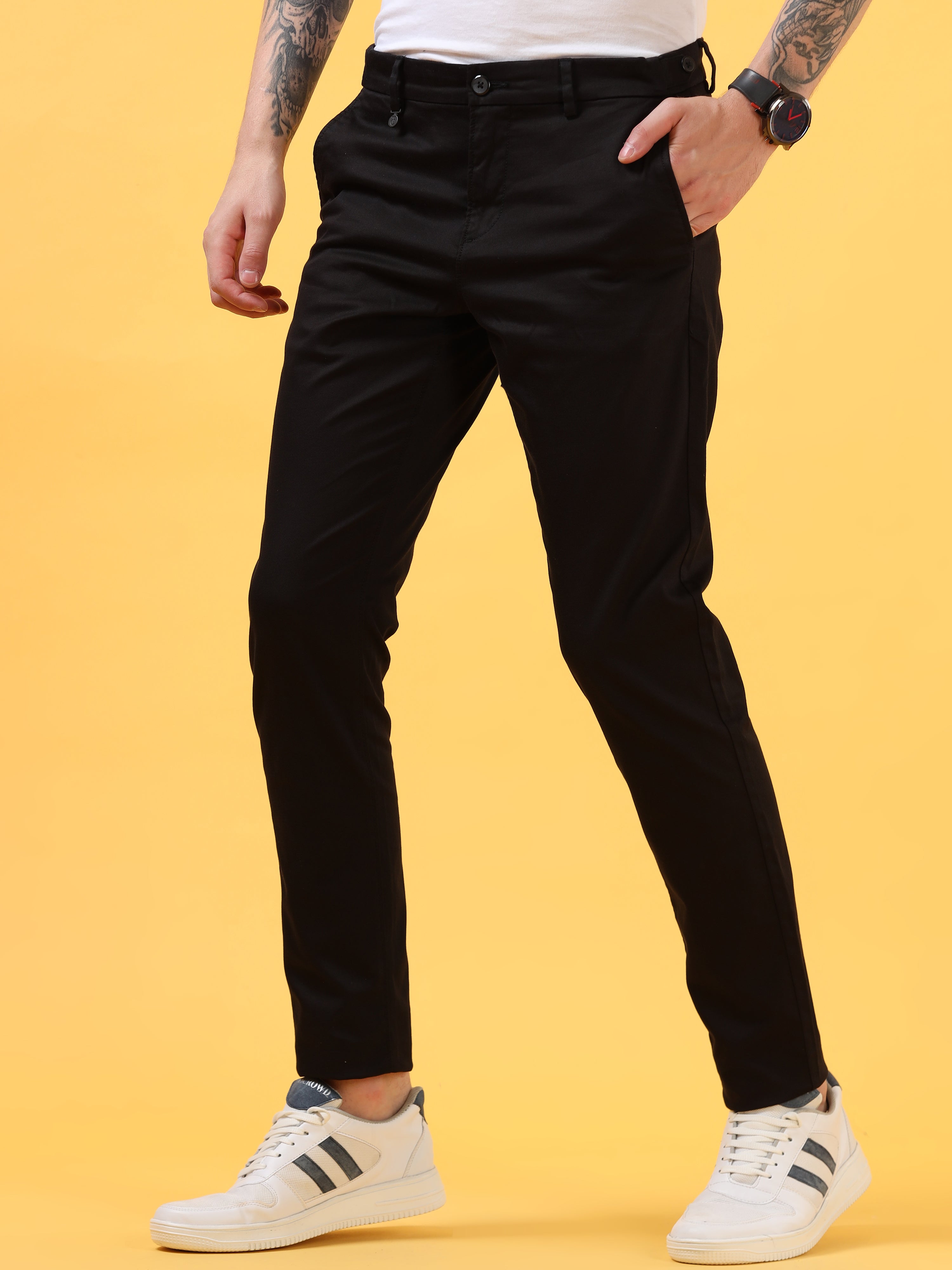 Charcoal Charm: Versatile Black Trouser