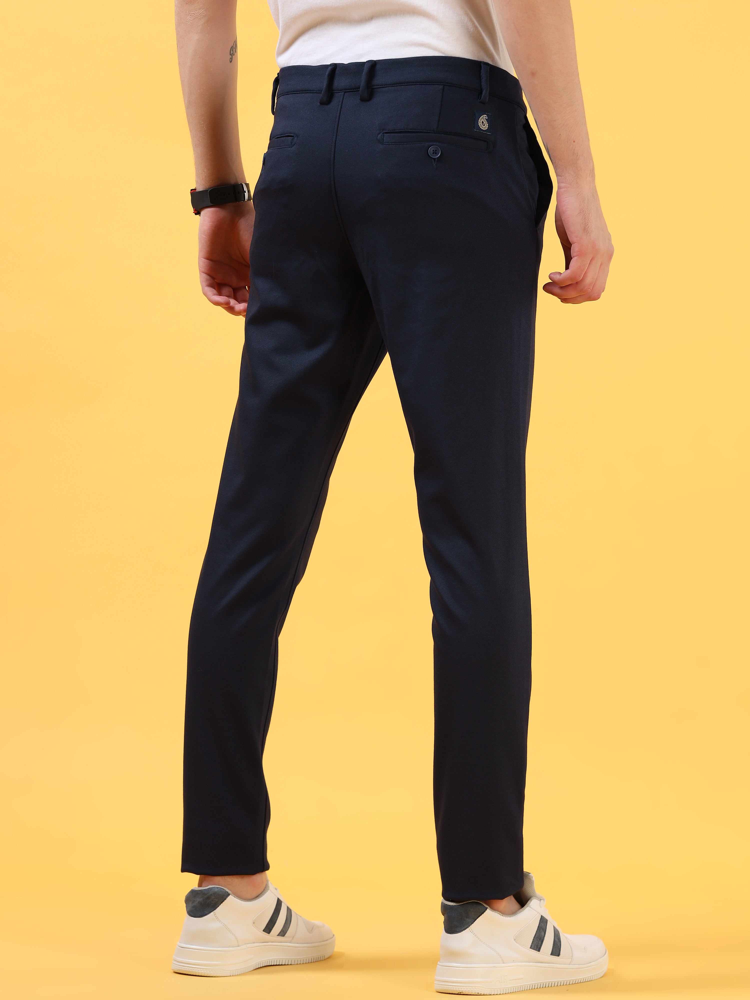 Heather Navy - All Day Trouser