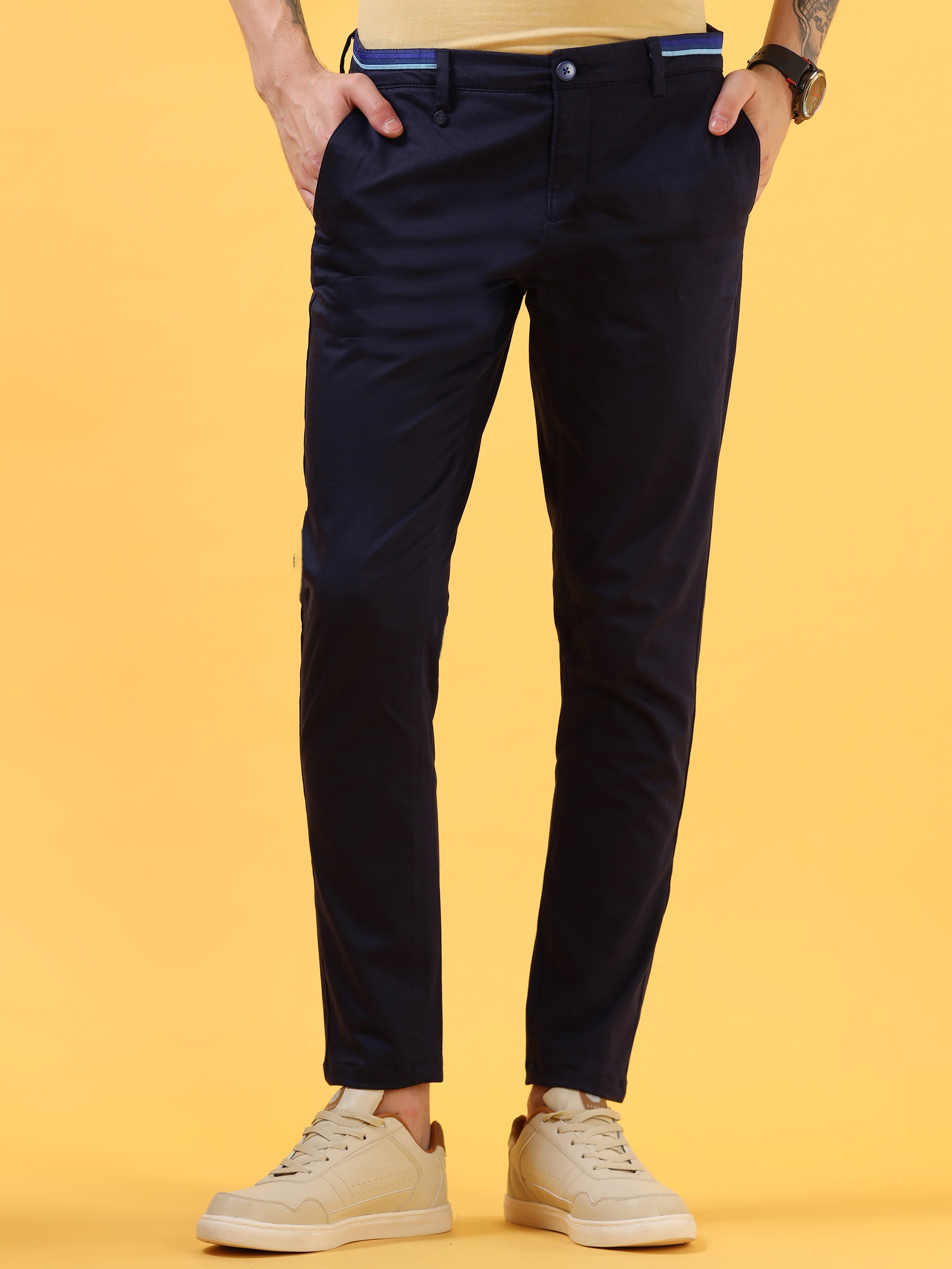 Navy Casual Comfort Trouser