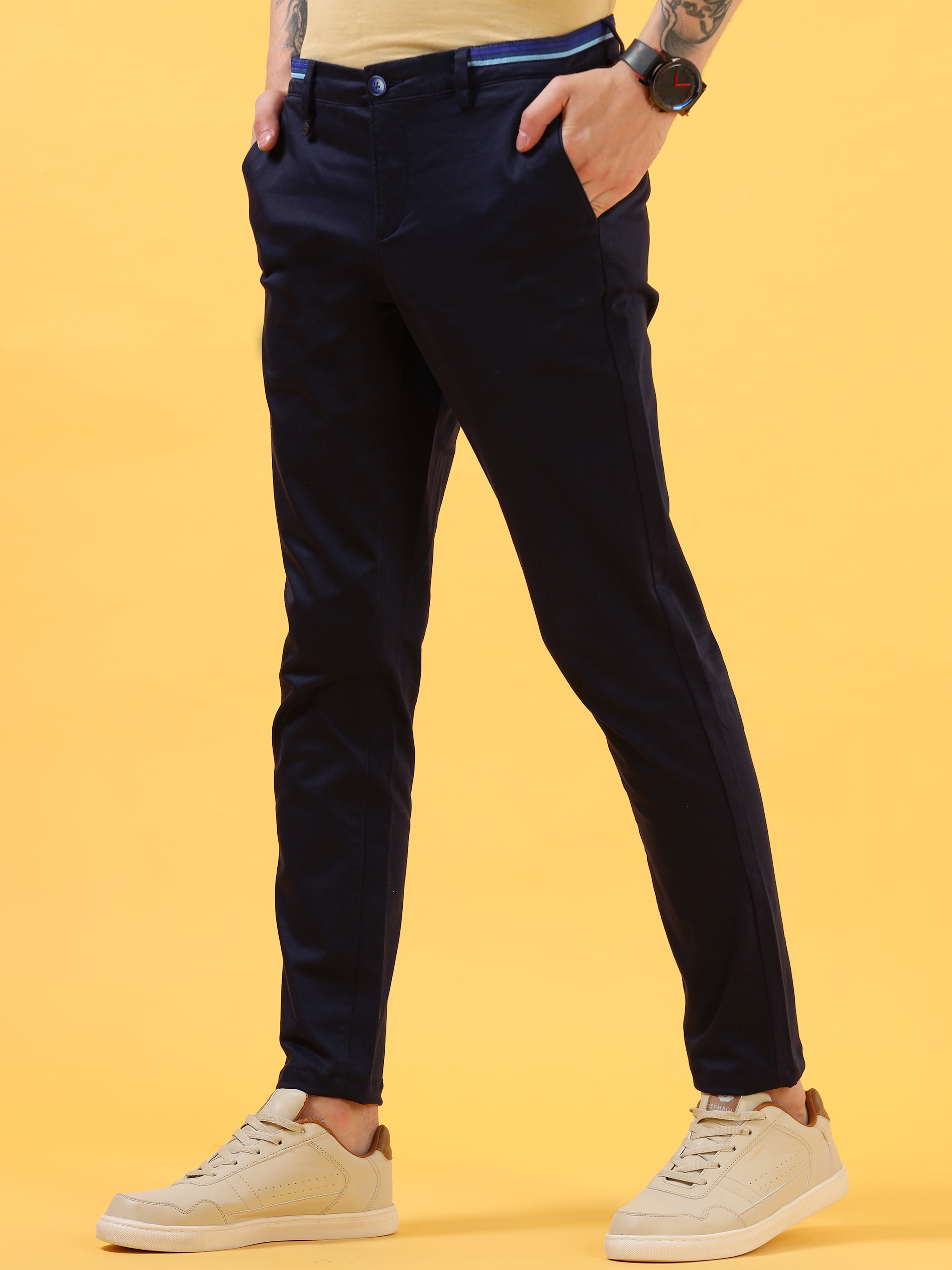 Navy Casual Comfort Trouser