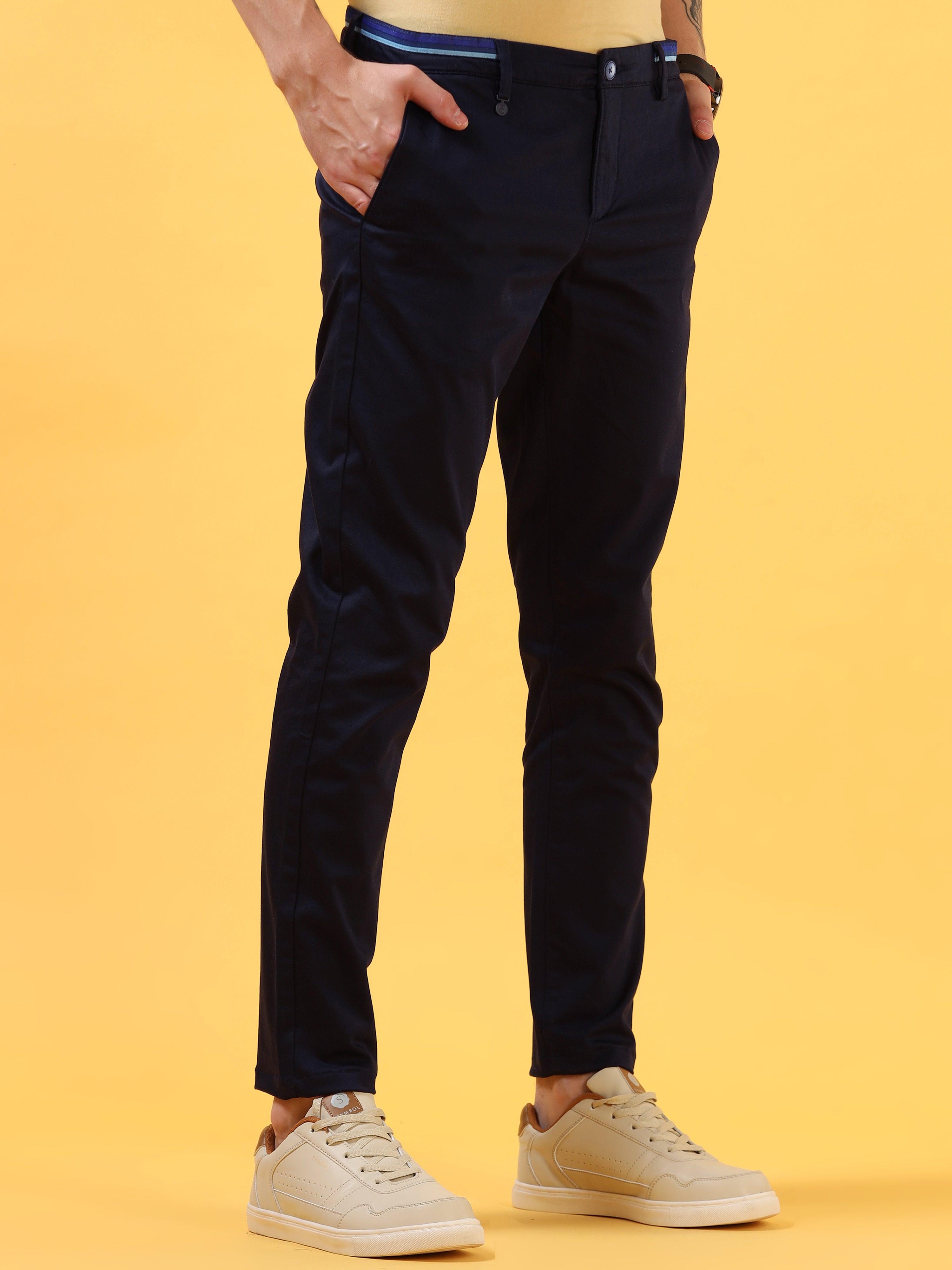 Navy Casual Comfort Trouser