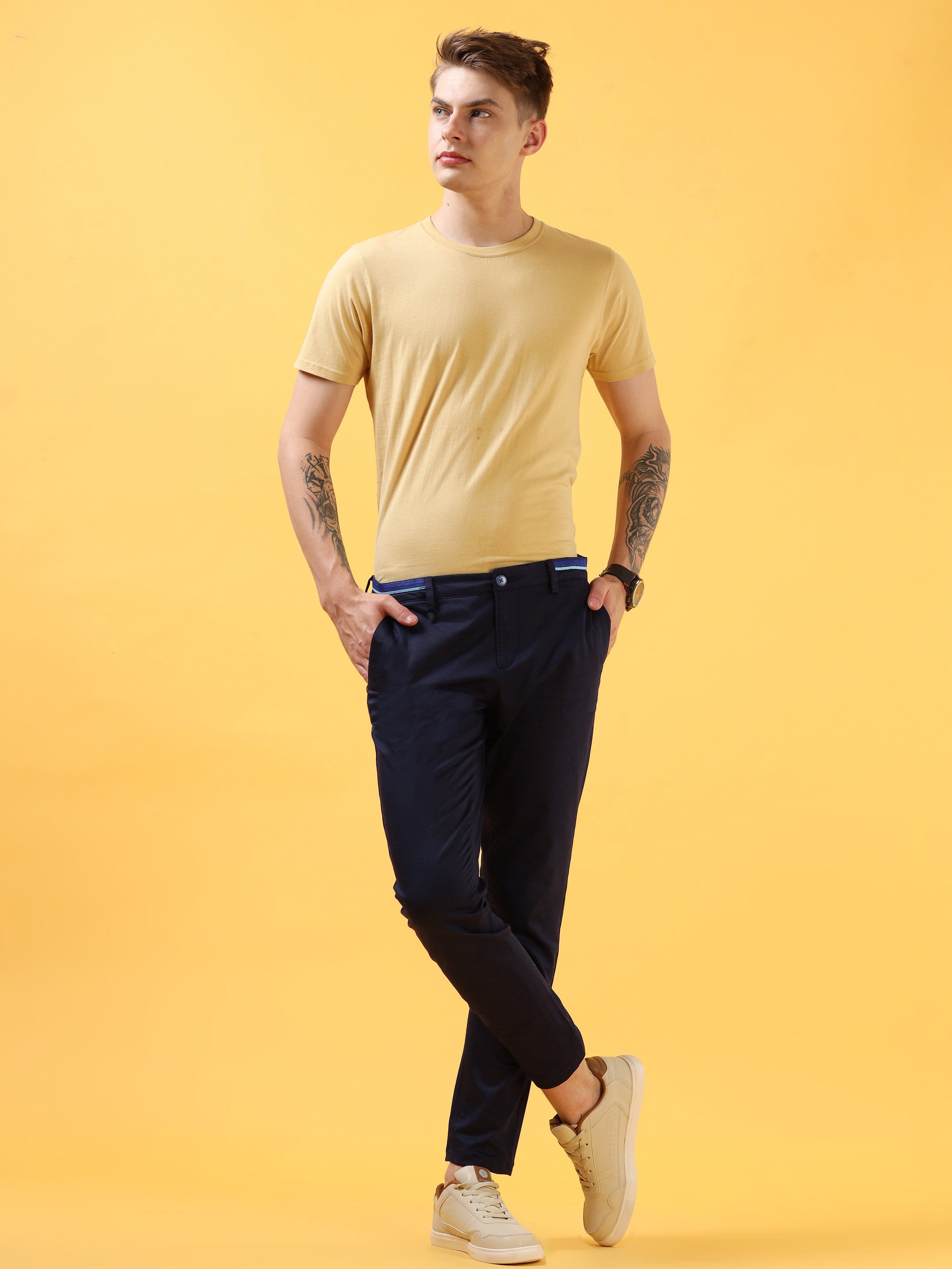 Navy Casual Comfort Trouser