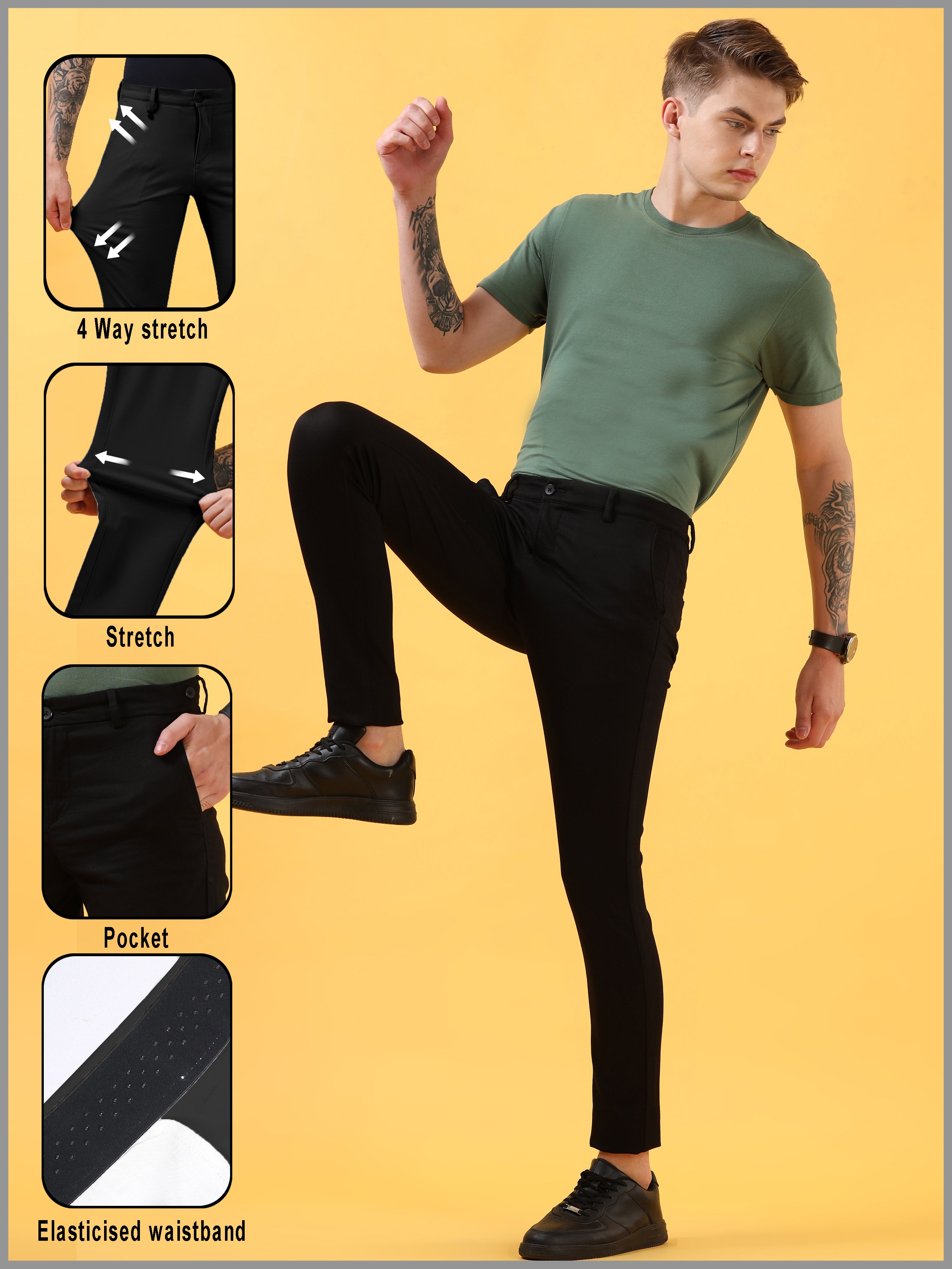 Jet Black - All Day Trousers