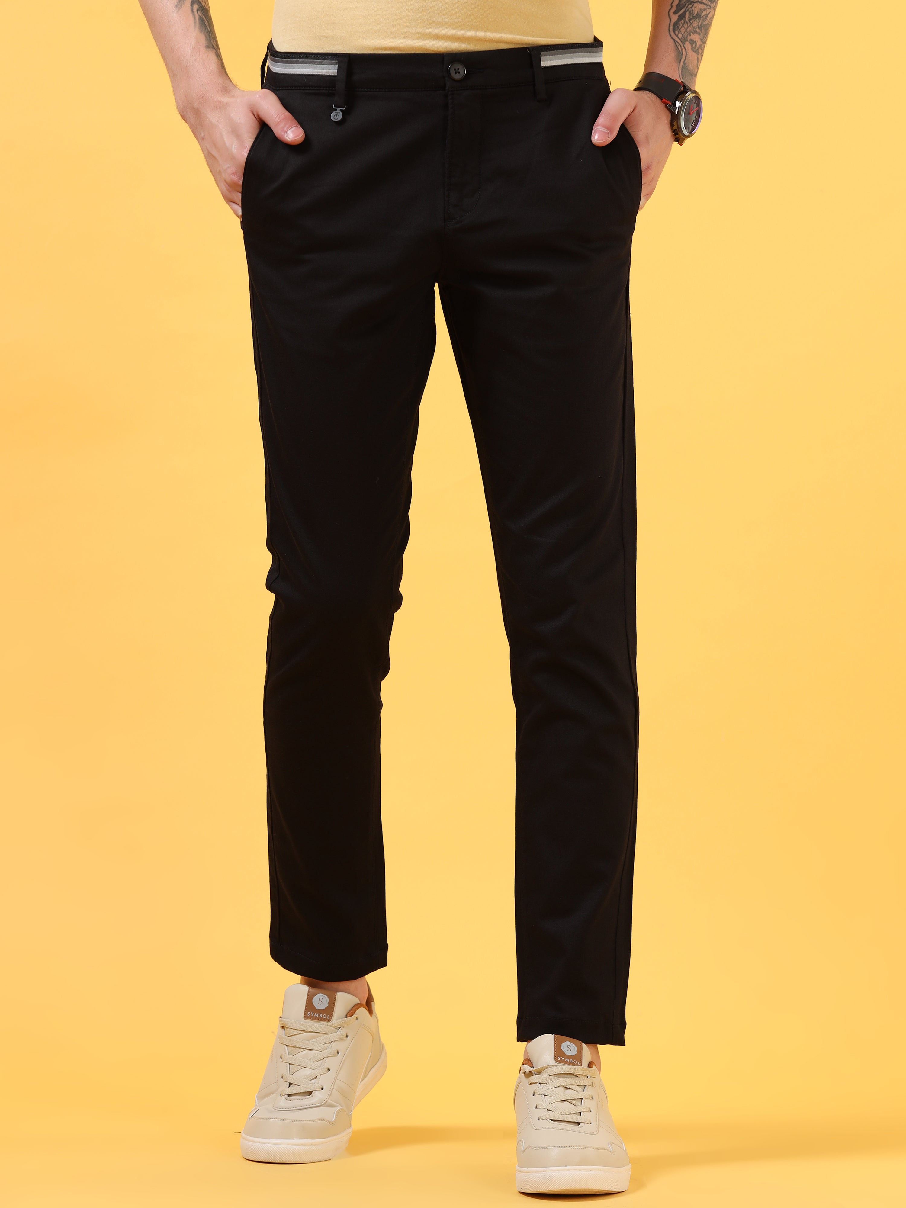 Midnight Chic: Refined Black Trousers