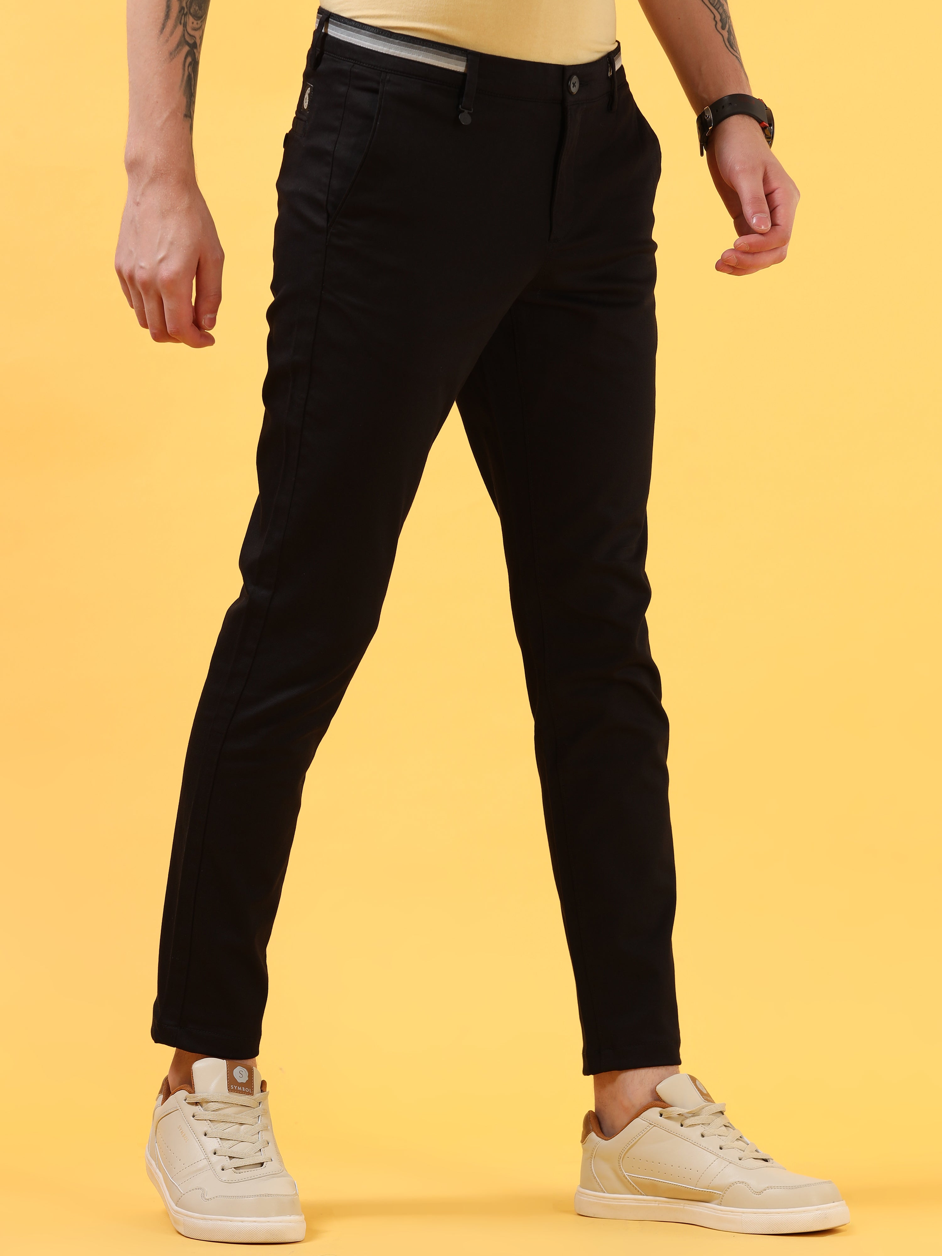 Midnight Chic: Refined Black Trousers