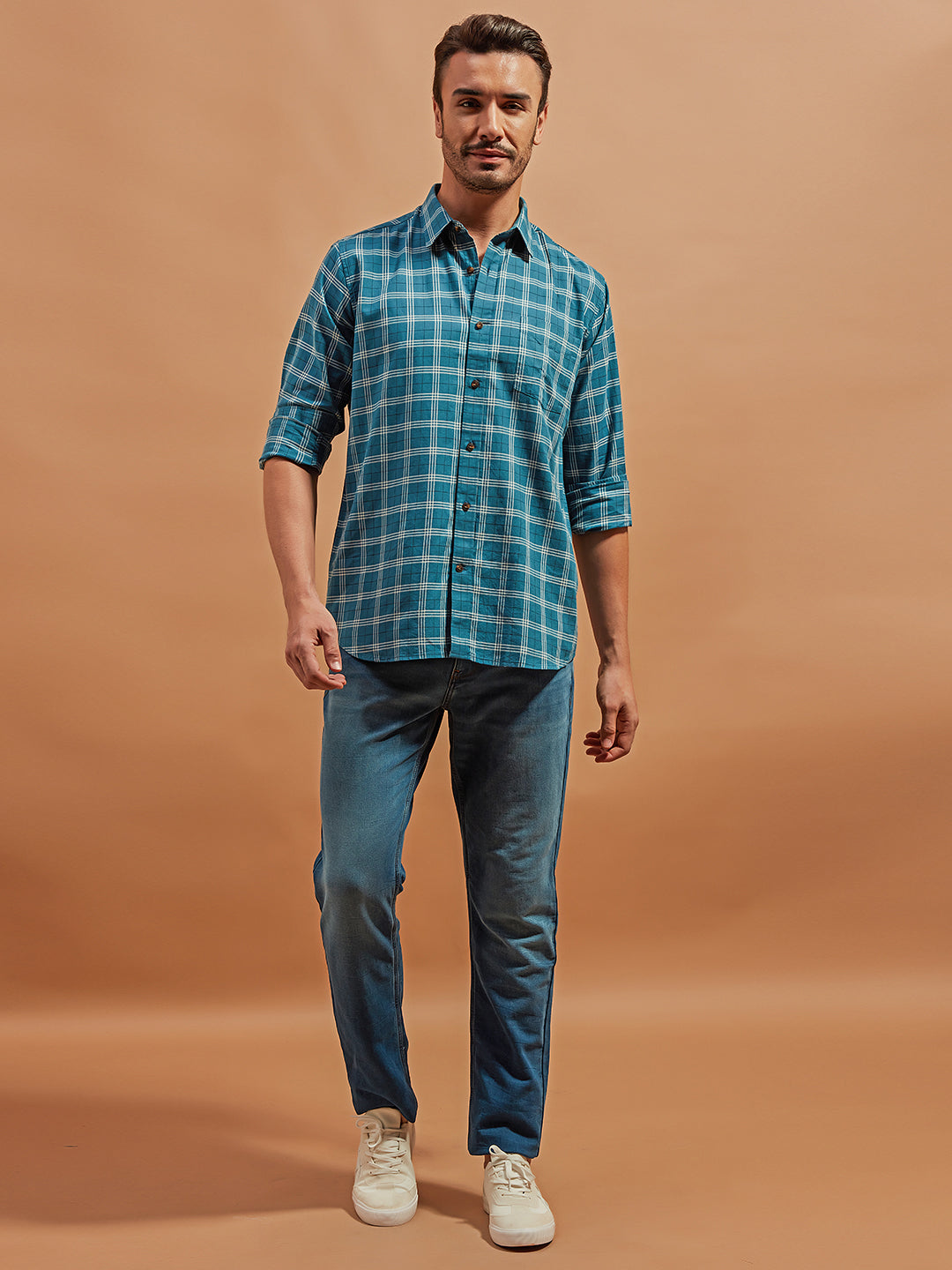 Brilliant Blue - 100% Cotton Dailywear Shirt