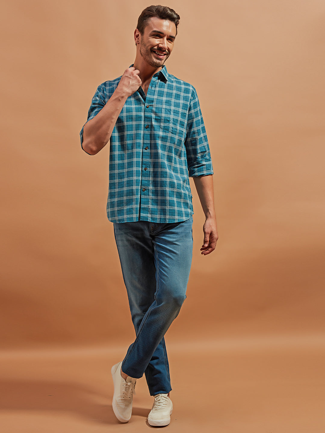 Brilliant Blue - 100% Cotton Dailywear Shirt