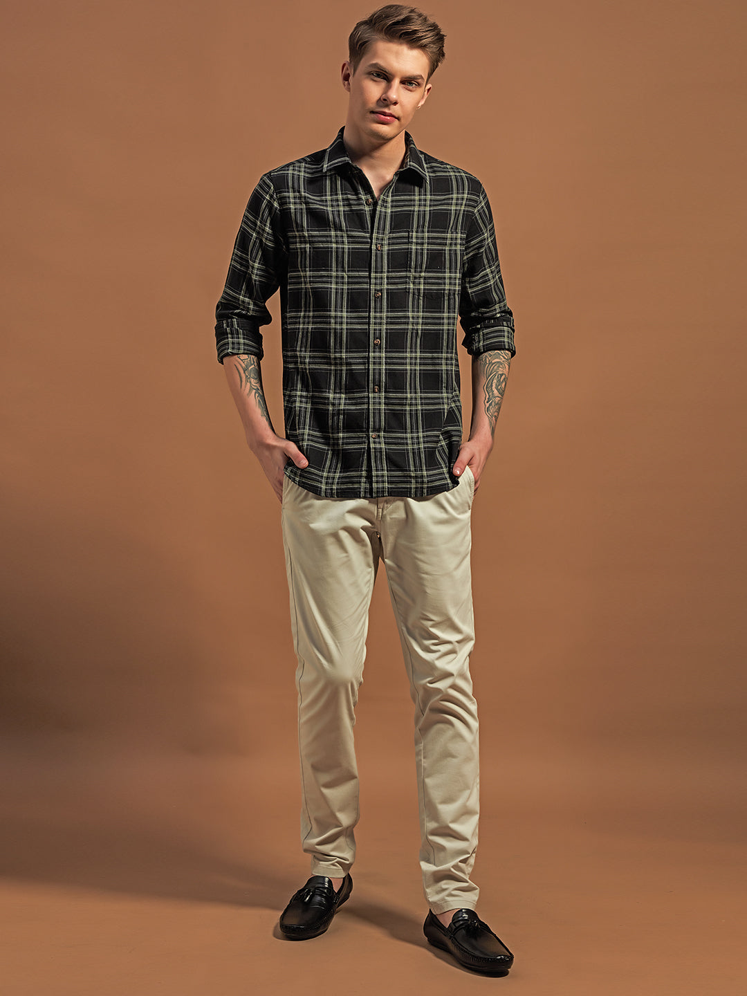 Goldrush Checks Cotton Casual Shirt