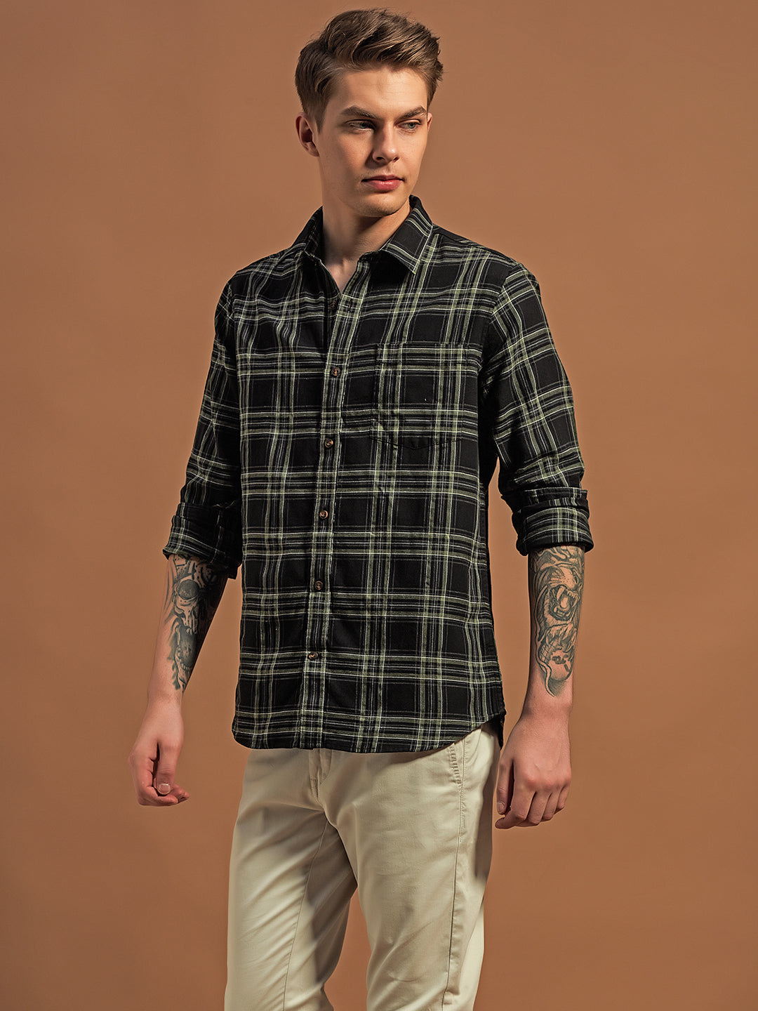 Goldrush Checks Cotton Casual Shirt