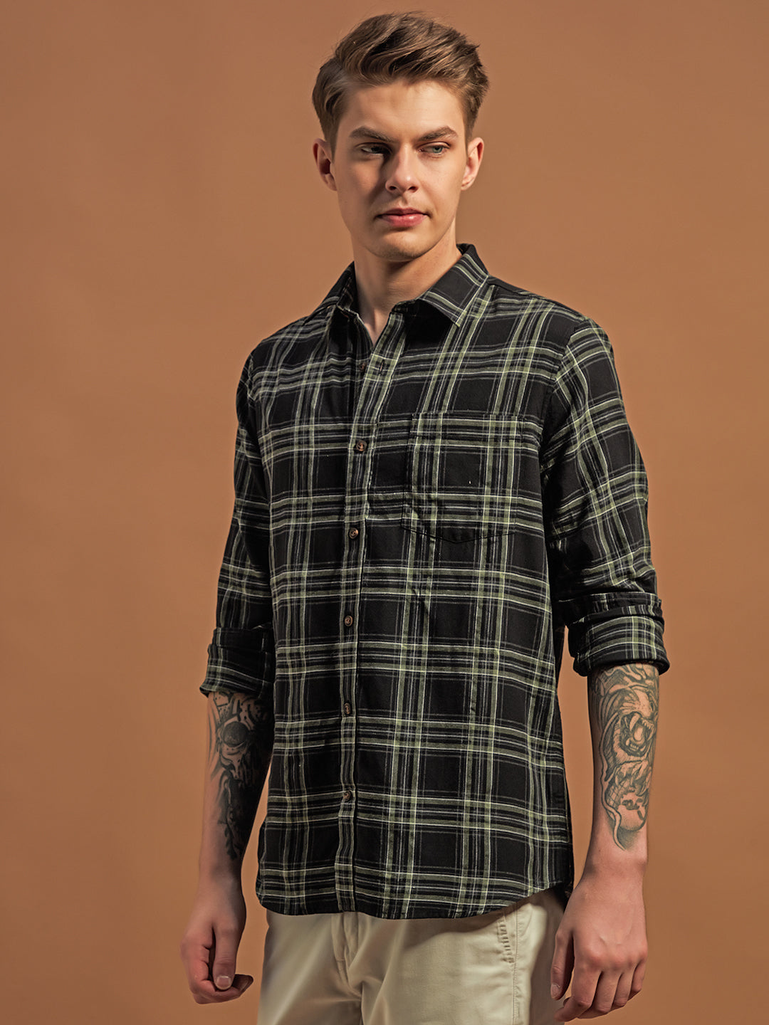 Goldrush Checks Cotton Casual Shirt