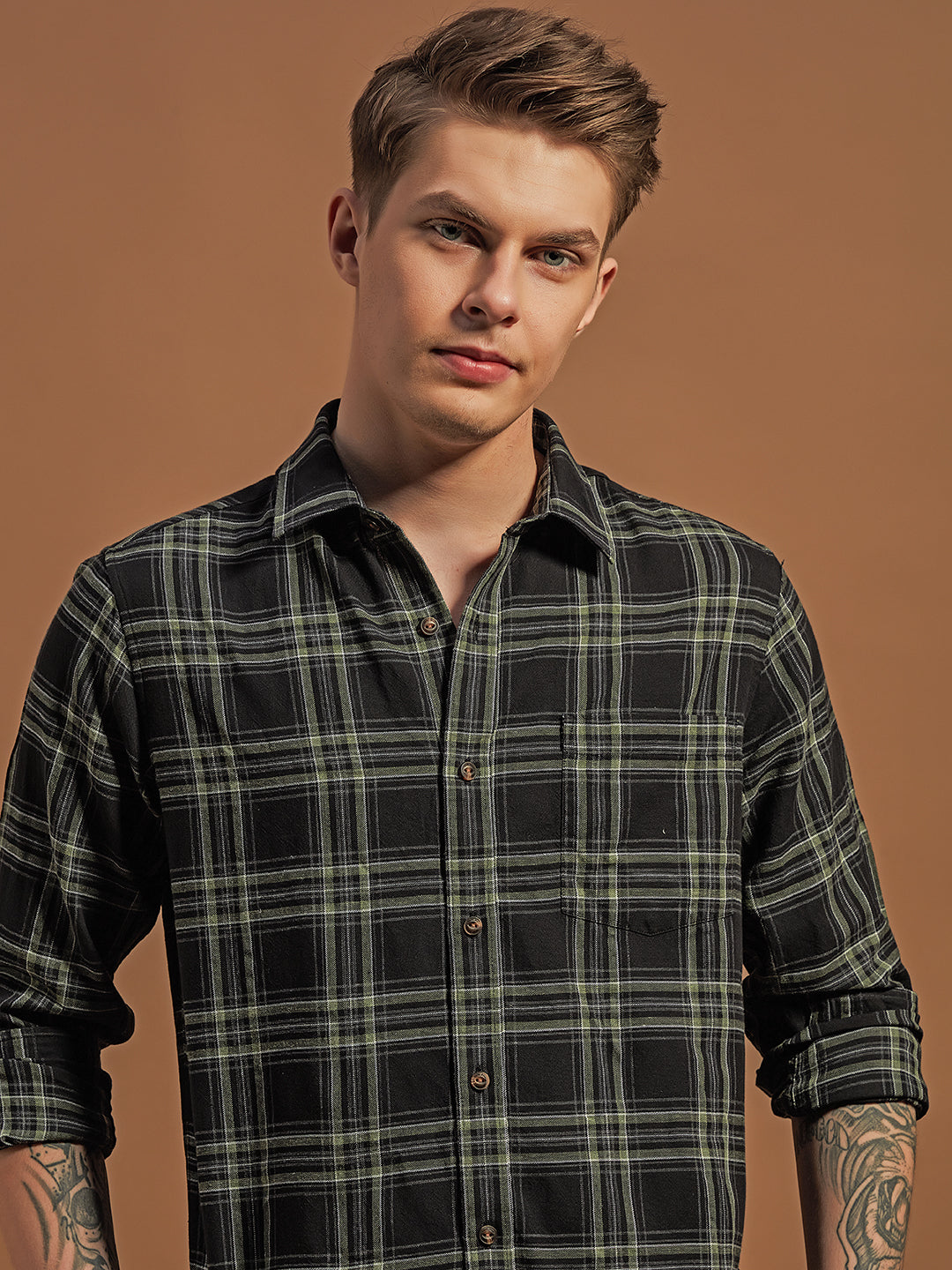 Goldrush Checks Cotton Casual Shirt