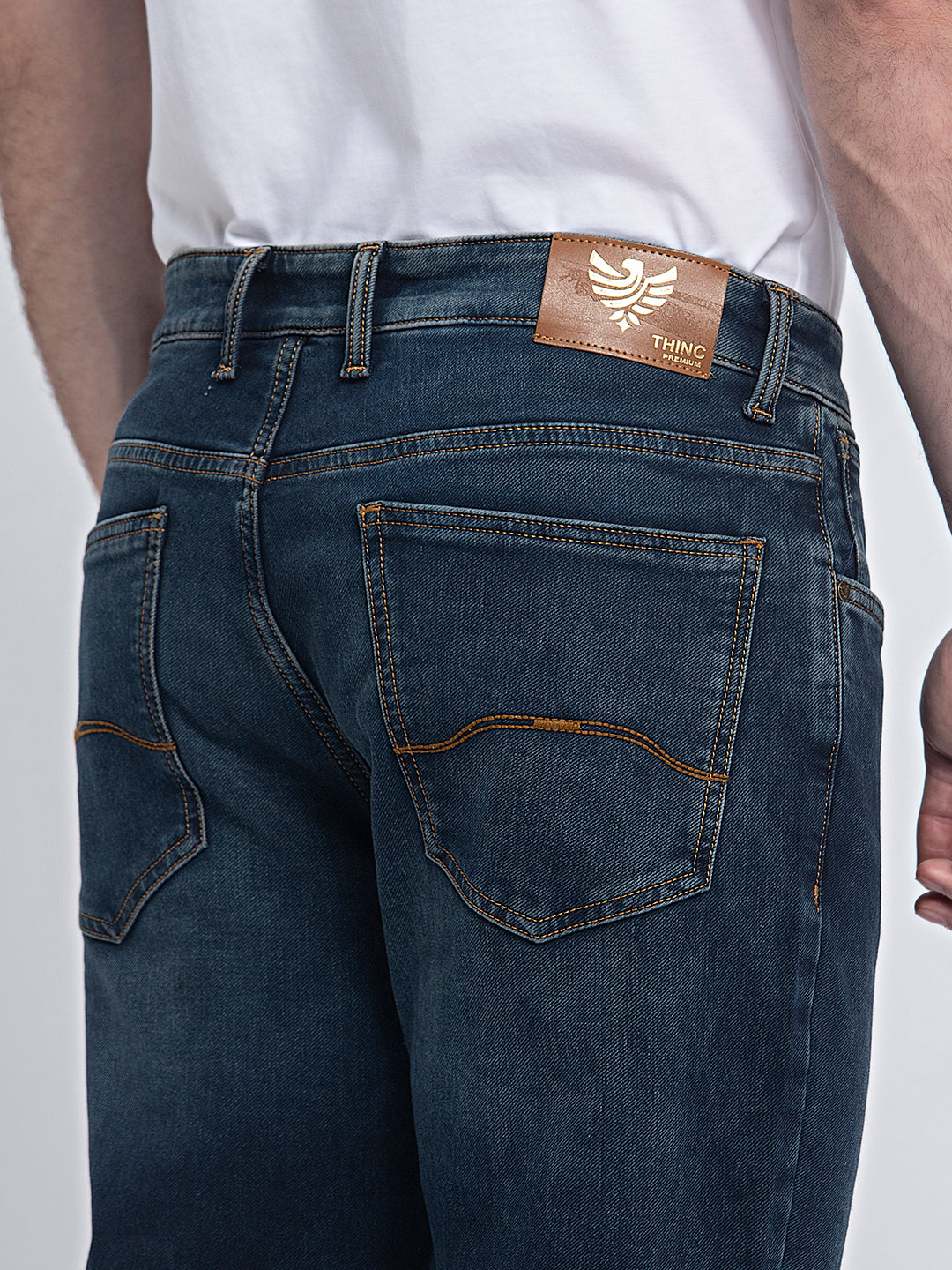 Indigo Radiance: Crafted Slim-Fit Denim