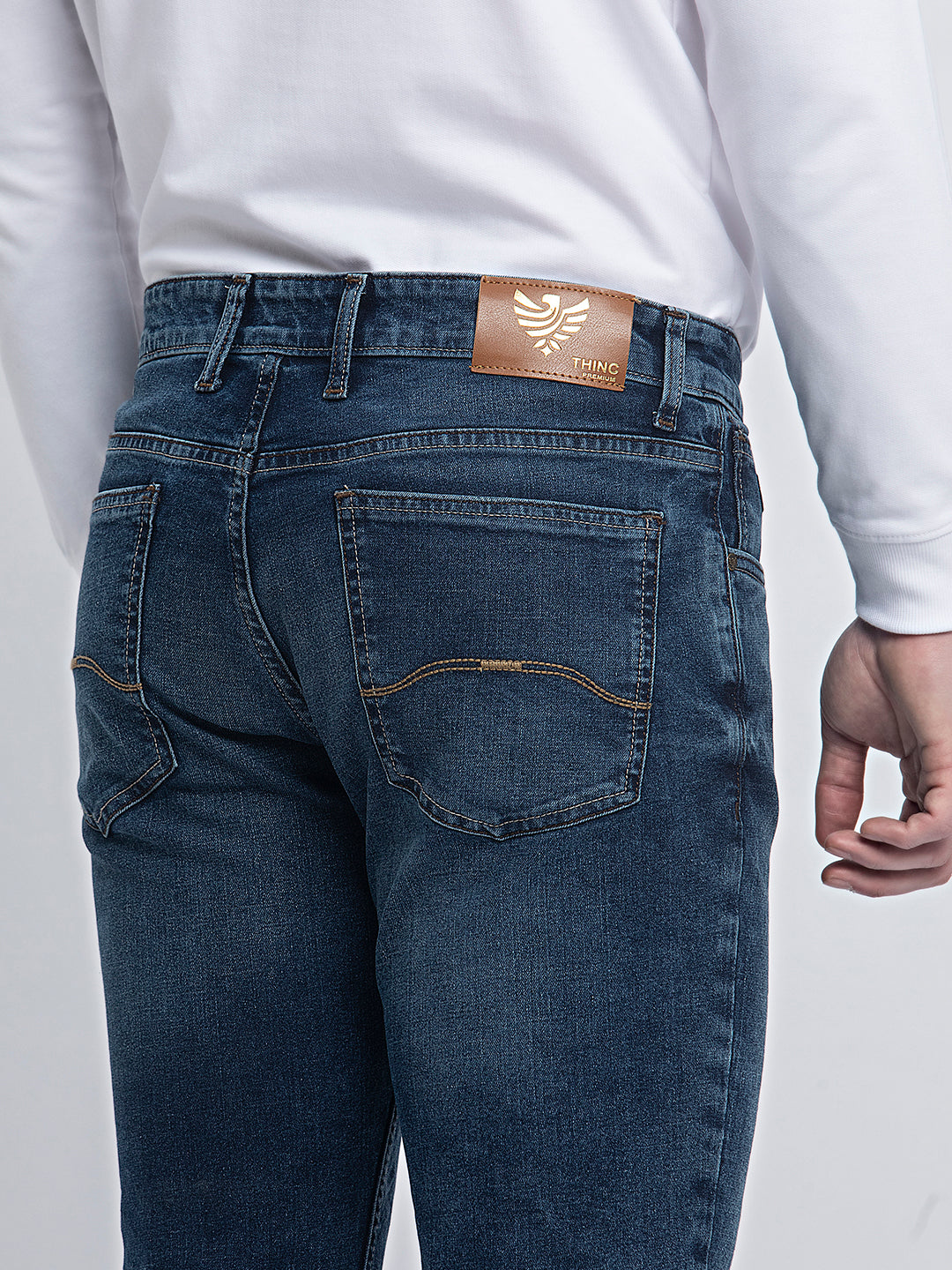 Indigo Infinity: Streamlined Slim Fit Jeans