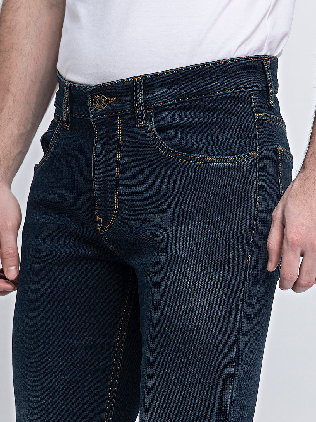 Indigo Reverie: Carved Slim Jeans