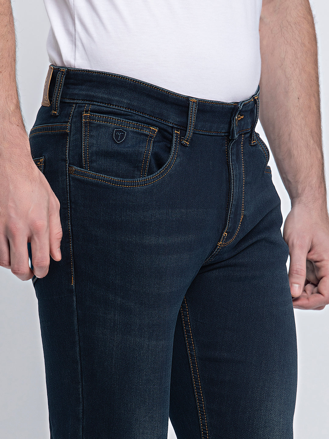 Indigo Reverie: Carved Slim Jeans