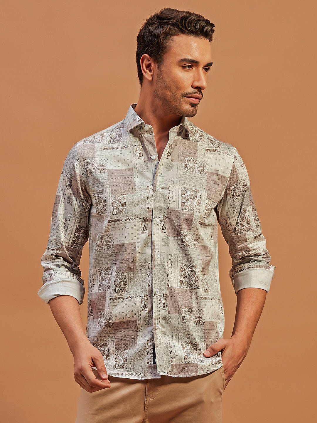 Coastal Coffee - 100% Cotton Partywear Shirt