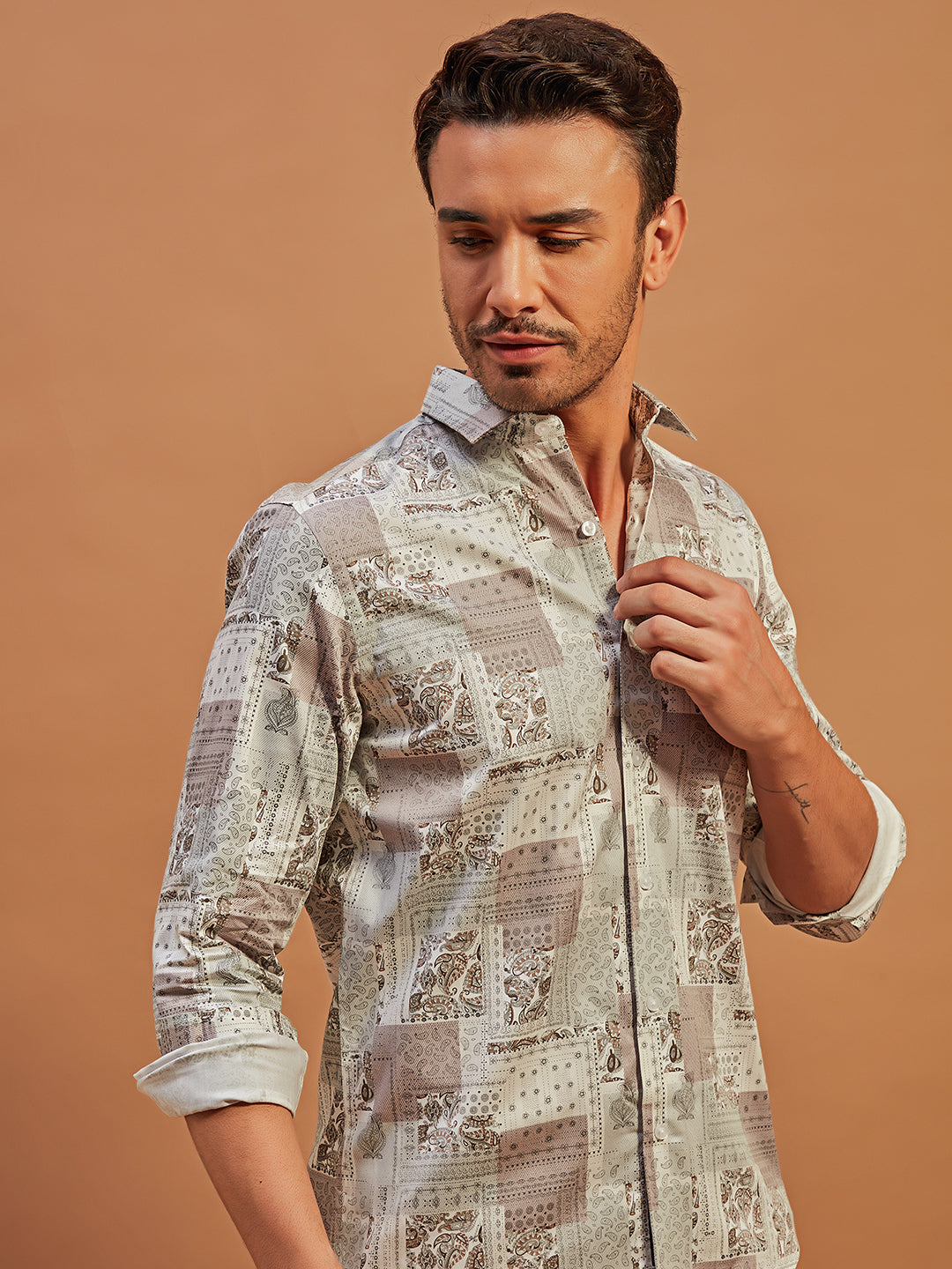 Coastal Coffee - 100% Cotton Partywear Shirt