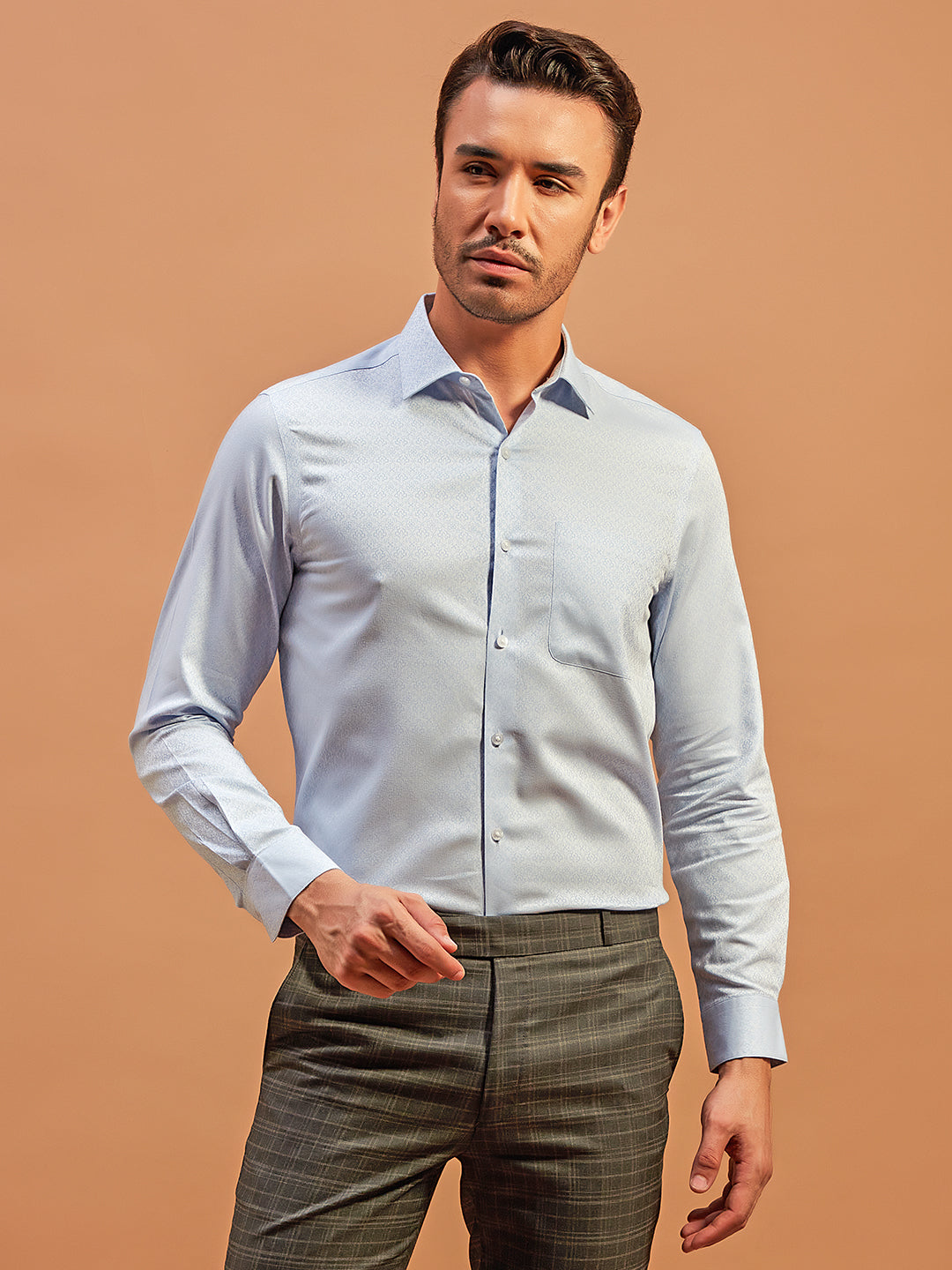 Brave Blue - 100% Cotton Officewear Shirt