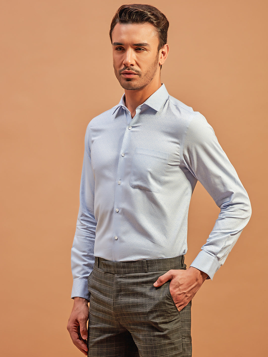 Brave Blue - 100% Cotton Officewear Shirt